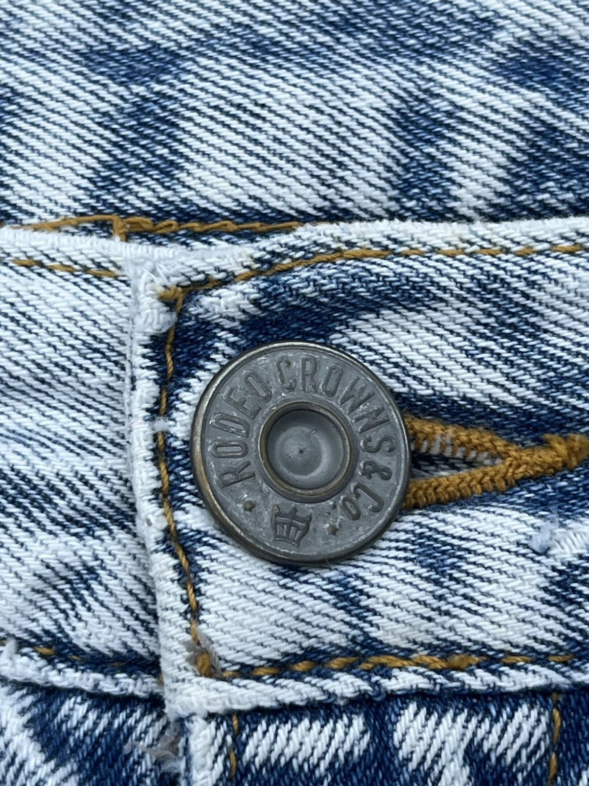 Other Vintage Japanese Brand Rodeo Crown Acid Washed Baggy Jeans Size 28" / US 6 / IT 42 - 7 Thumbnail