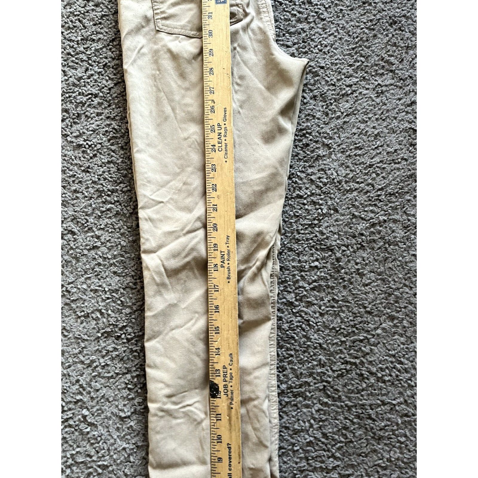Dickies Dickies Pants Skinny Twill Pockets Juniors 7 Beige Mid Rise Stretch Womens Size ONE SIZE - 7 Thumbnail