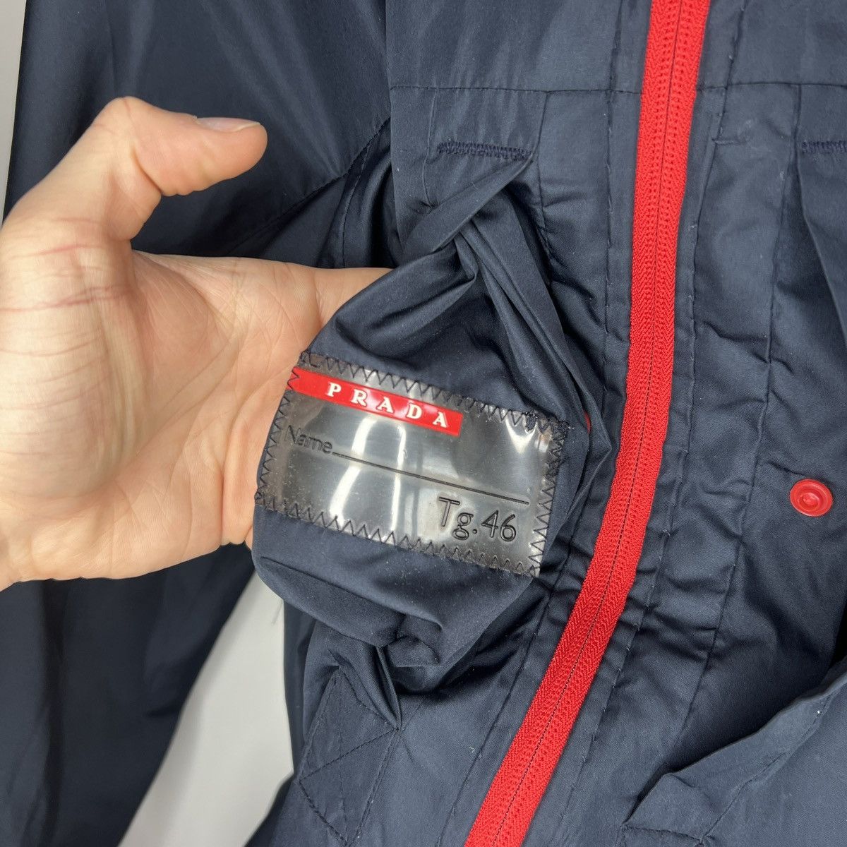 Designer × Prada Prada Reversible Two Sides Jacket Navy Red Nylon Windbreaker Size US M / EU 48-50 / 2 - 13 Thumbnail