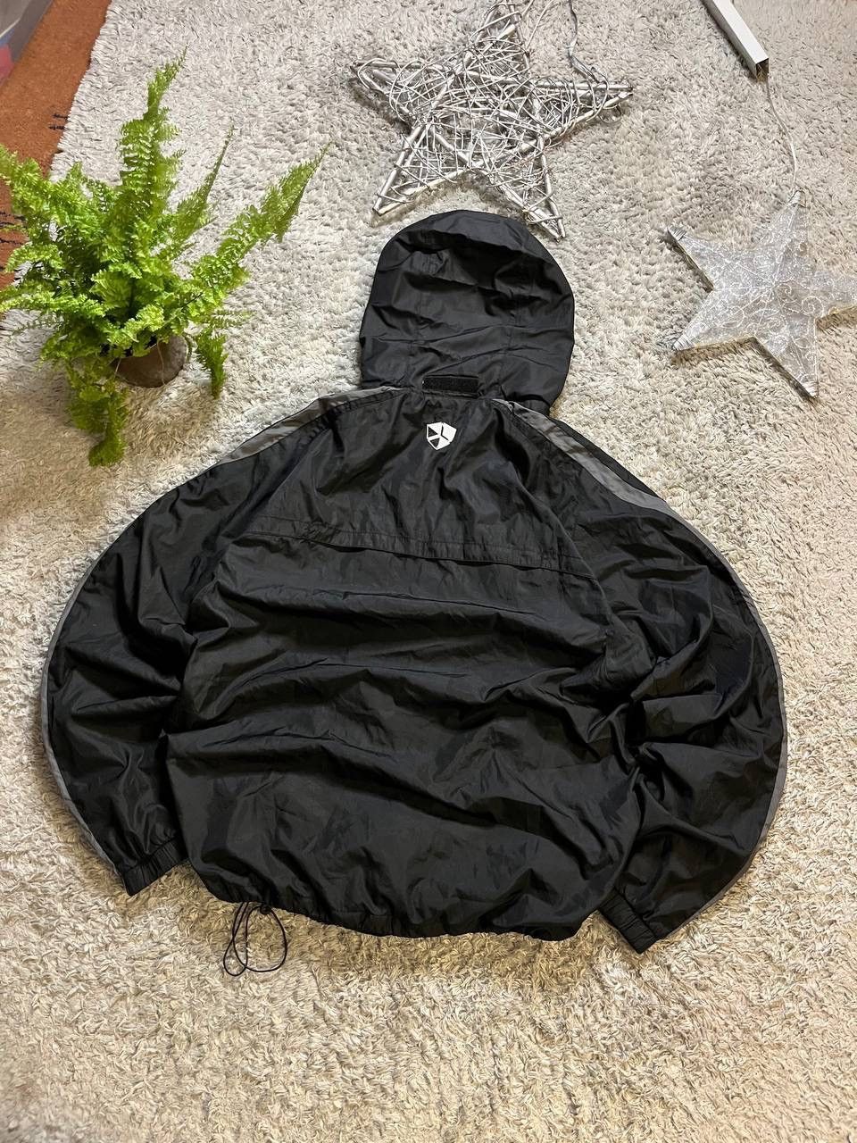 Nike × Vintage OOs Nike Vintage Jacket Nylon Swoosh Hooded Drill Size US L / EU 52-54 / 3 - 6 Thumbnail