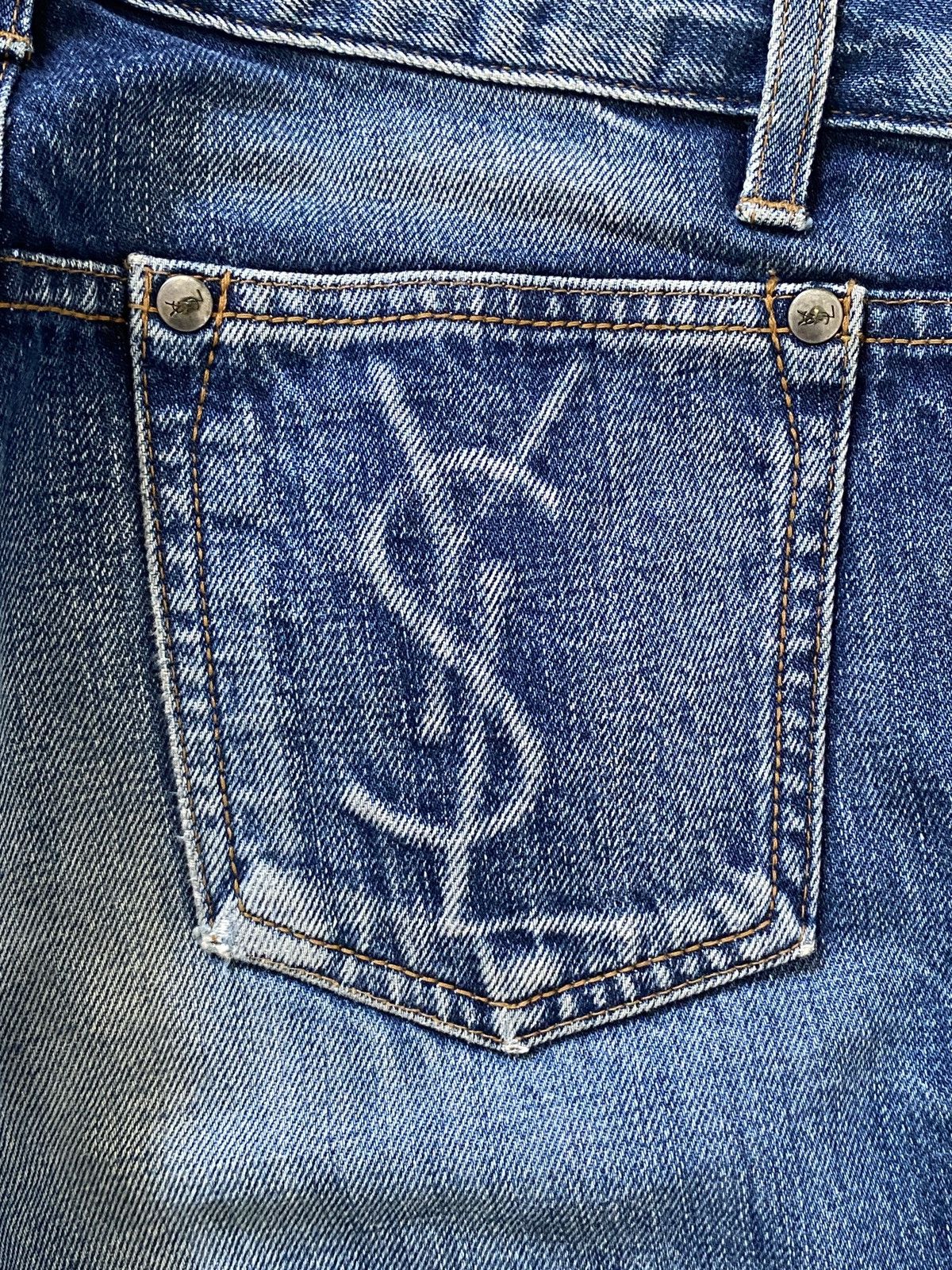 Yves Saint Laurent AW2004 Tom Ford Era YSL Washed Flared Denim Size US 28 / EU 44 - 6 Thumbnail