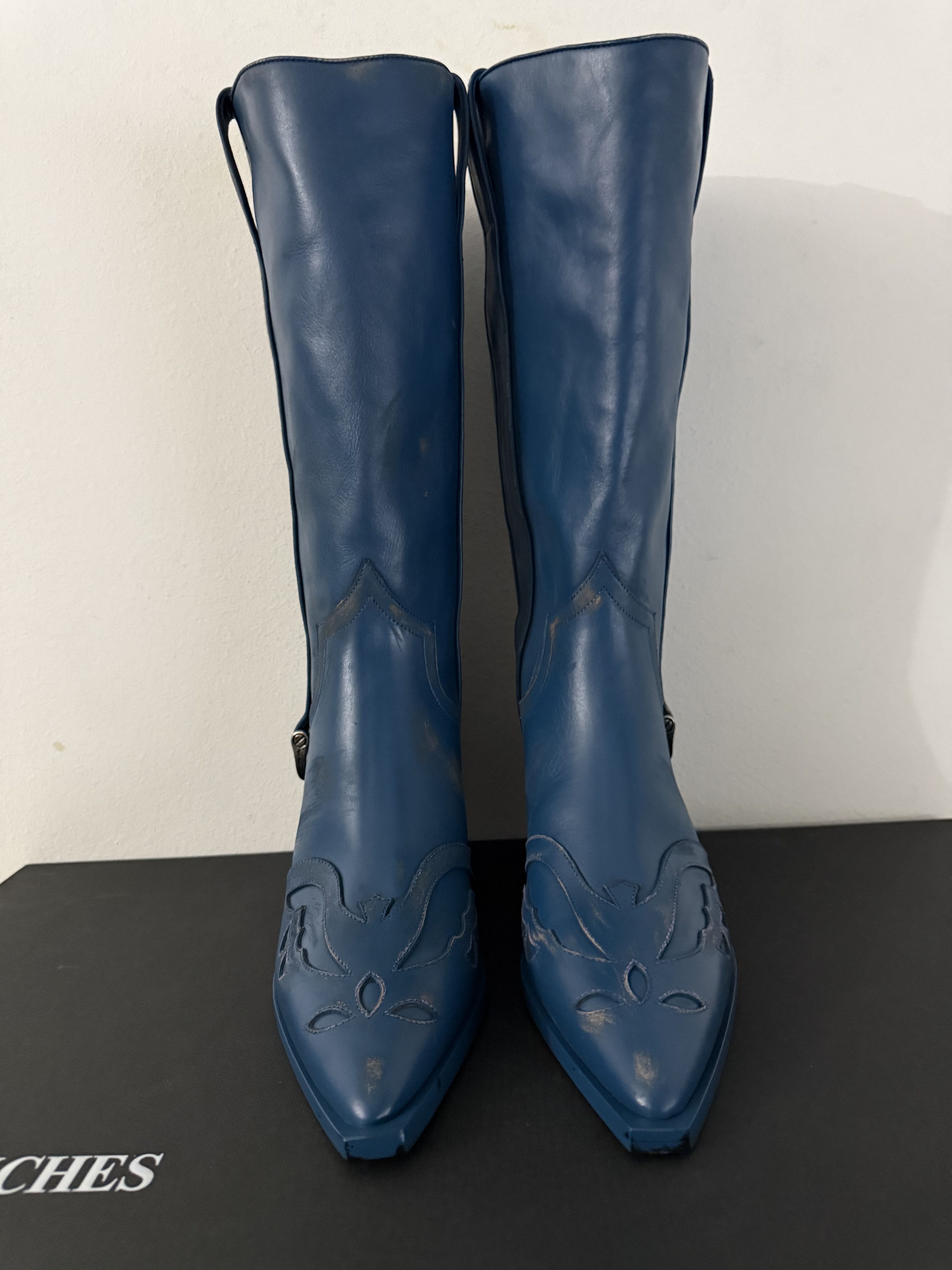 Enfants Riches Deprimes Distressed Leather Cowboy Boots Size US 9 / EU 42 - 3 Thumbnail