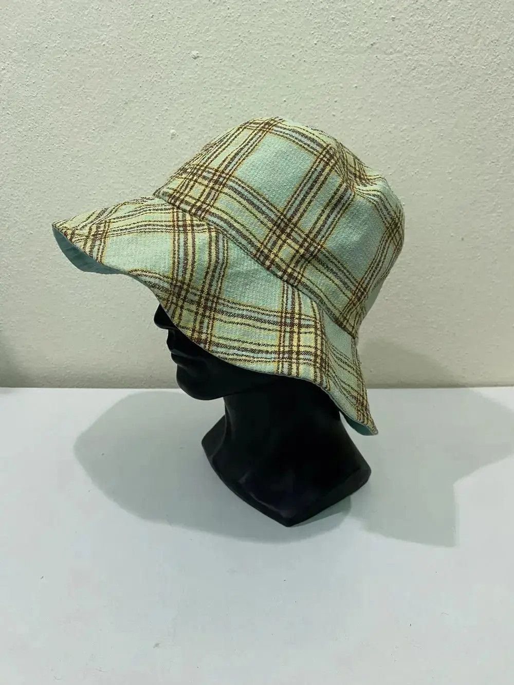 Japanese Brand × Vintage Japanese Brand Plaid Tartan Bucket Hat Size ONE SIZE - 3 Thumbnail