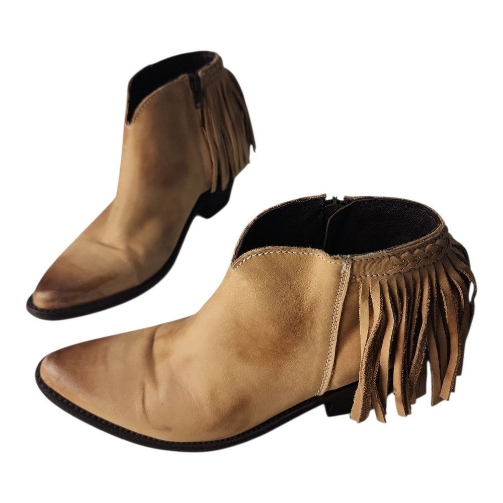 Old Gringo Old Gringo Women Genuine Leather Fringe Ankle Boots Sz 7.5 B Size US 7.5 / IT 37.5 - 2 Thumbnail