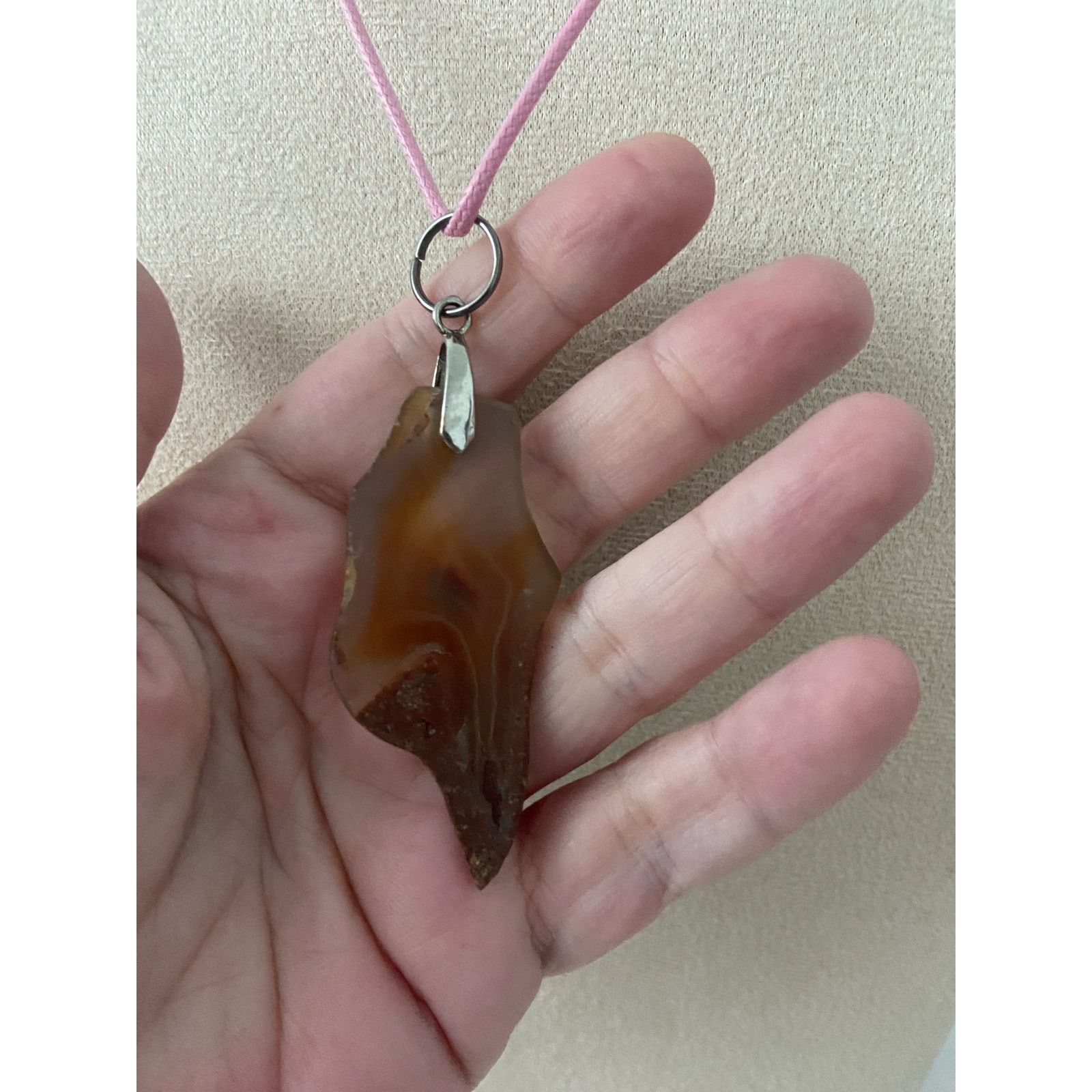 Other Brown agate slice pendant necklace Size ONE SIZE - 3 Thumbnail