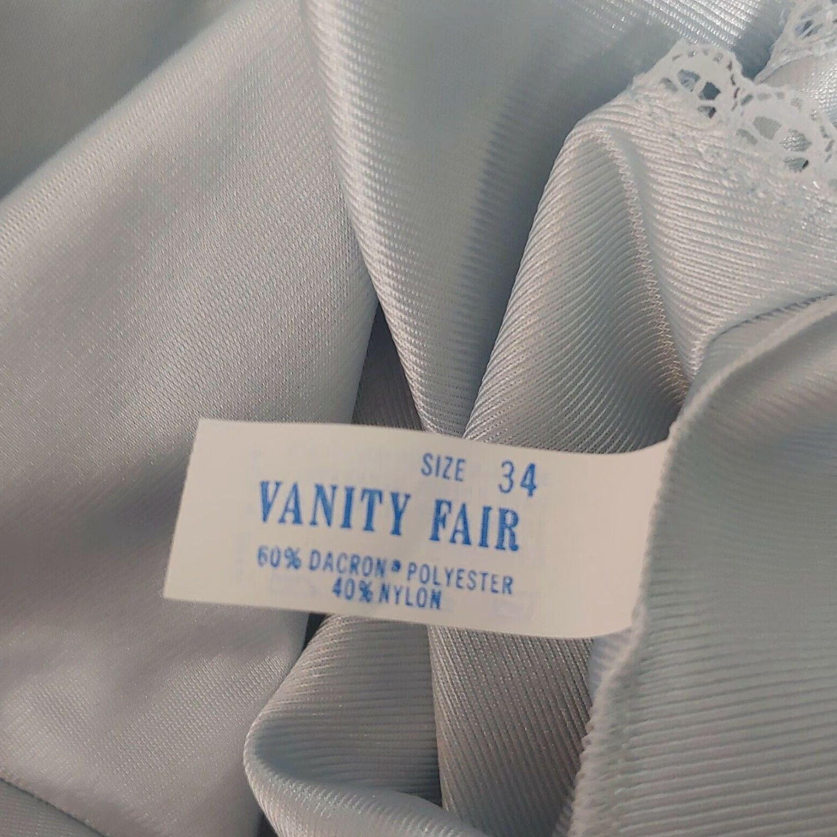 Vintage VINTAGE Vanity Fair Peignoir Set Robe Gown Blue Lace 34 1980s Eveningwear Shirt Women Mens? Size ONE SIZE - 3 Thumbnail