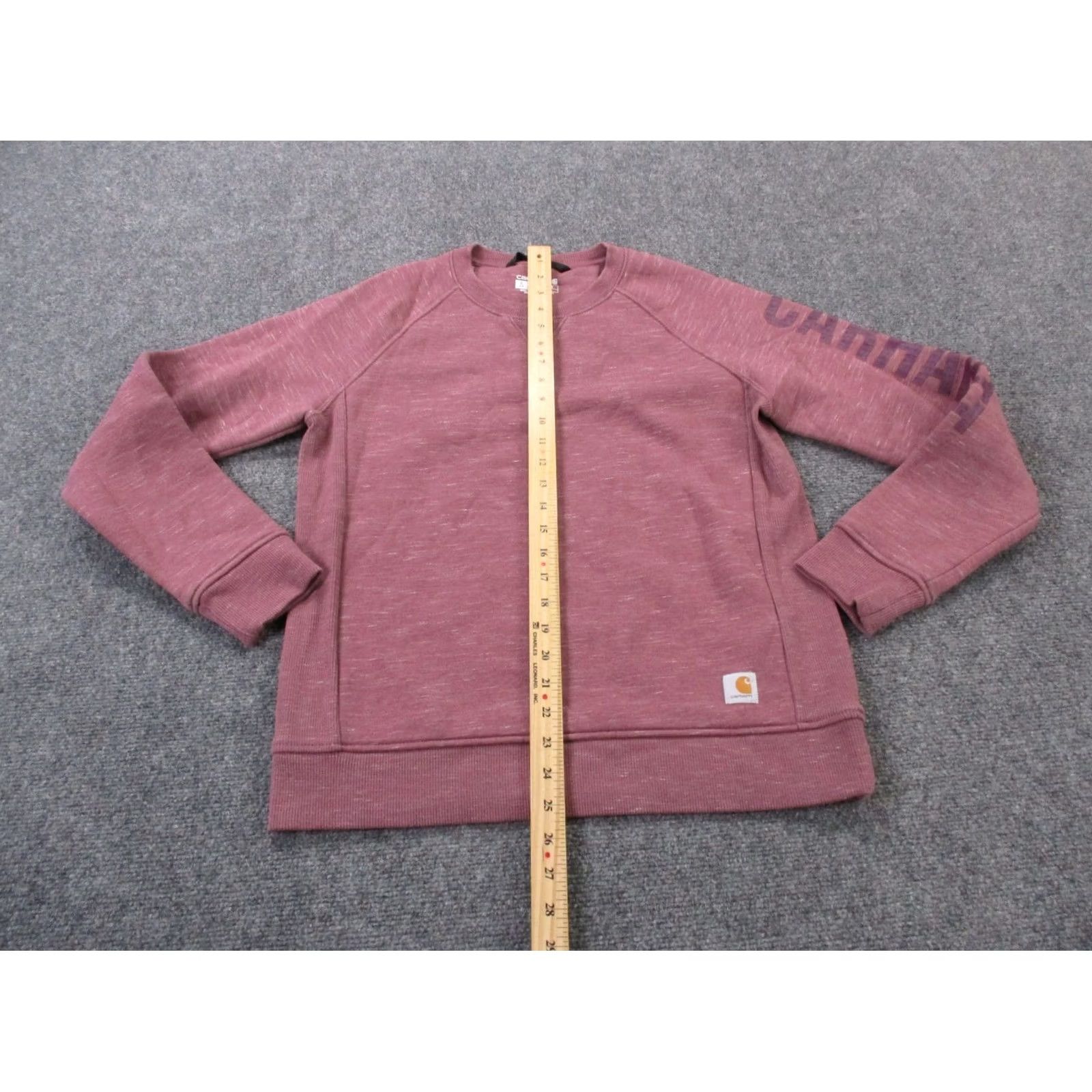 Carhartt Carhartt Sweatshirt Women S 4 6 Purple Relaxed Workwear Spellout Logo Pullover Size S / US 4 / IT 40 - 3 Thumbnail