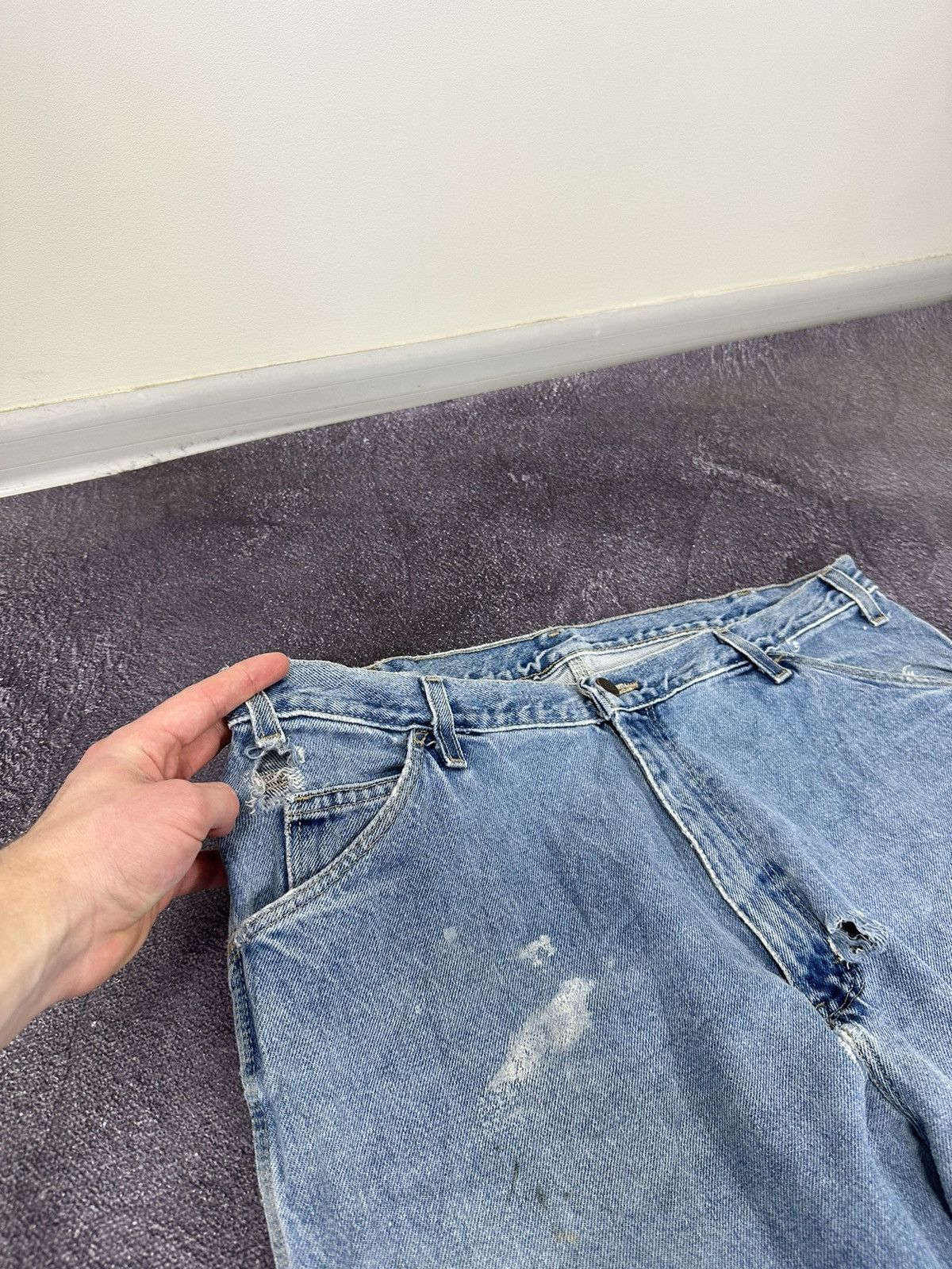 Dickies Vintage Dickies Light Blue Carpenter USA Opium Work Pants Size US 38 / EU 54 - 14 Thumbnail
