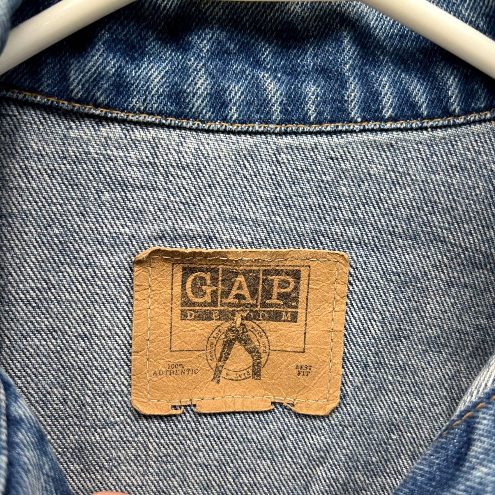 Gap VINTAGE Gap Jacket Men Medium Denim Button-Down Trucker Blue Biker 80s Vintage, Casual Mens, Regular Fit Size US M / EU 48-50 / 2 - 5 Thumbnail