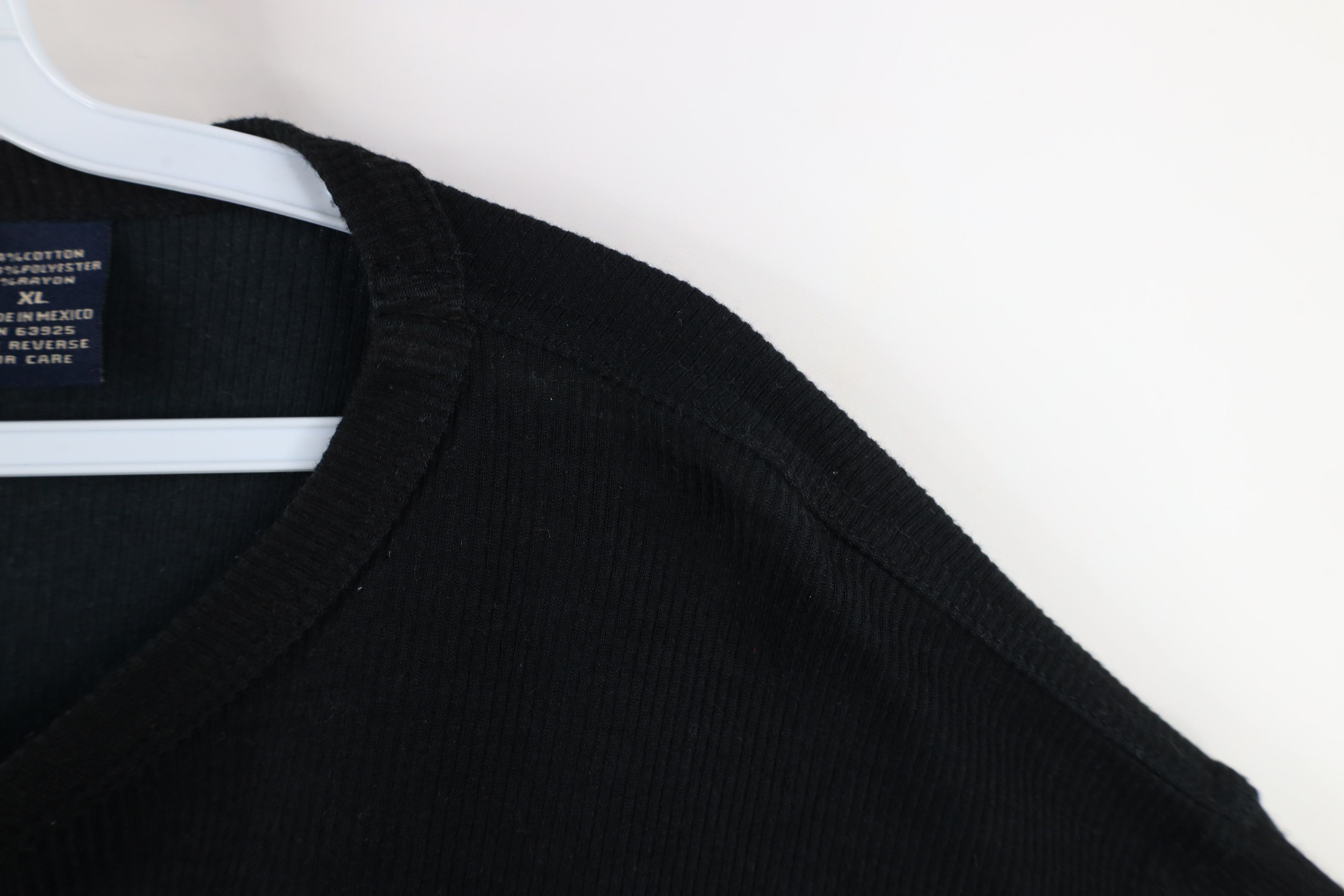 Vintage Vintage 90s Streetwear Knit Short Sleeve T-Shirt Black Size US XL / EU 56 / 4 - 4 Thumbnail