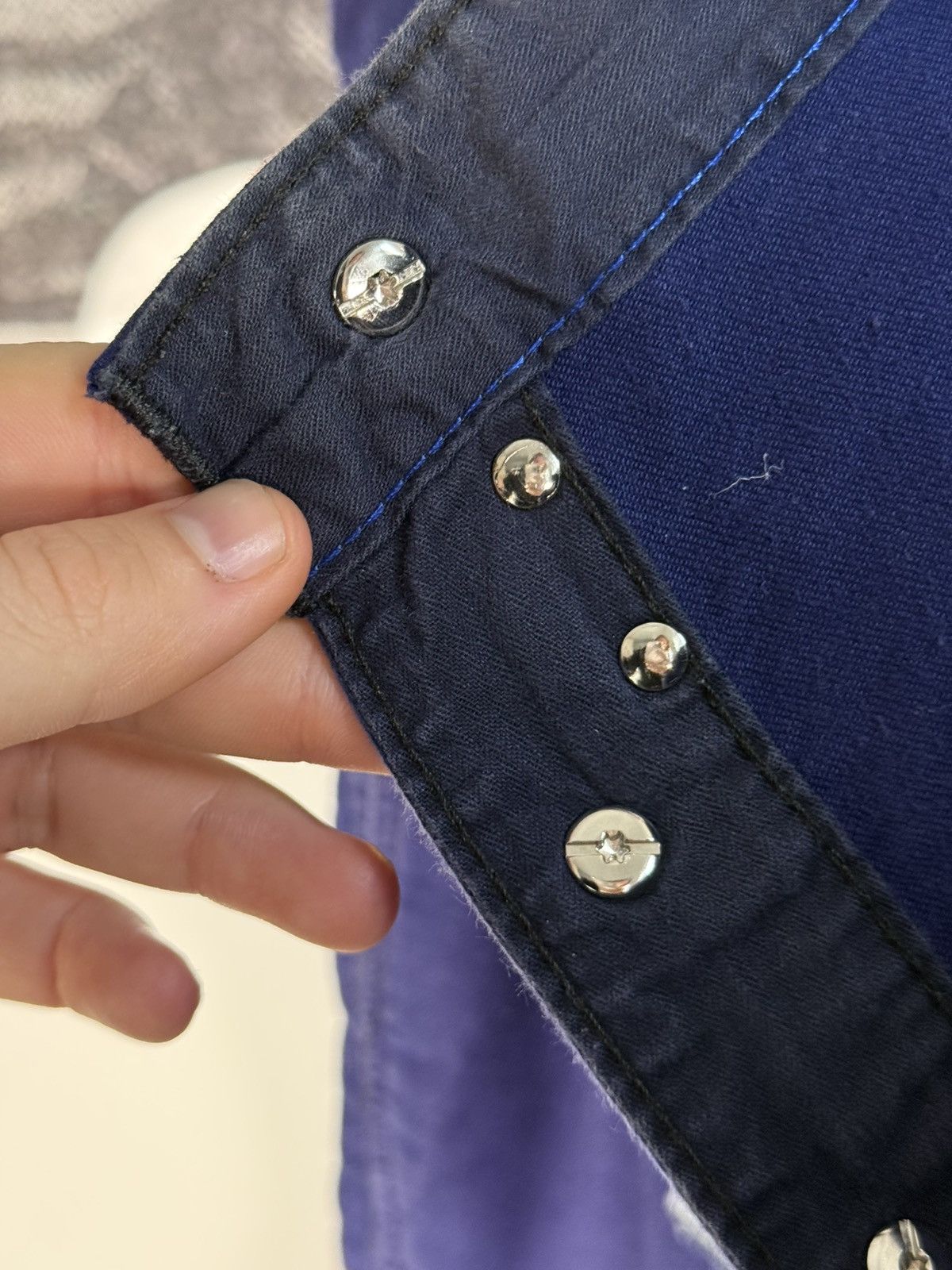 Chrome Hearts 🚭1/1 GRAIL🚭19 CROSS PATCH SERVICED 1950'S FRENCH CHORE PANTS Size US 38 / EU 54 - 16 Thumbnail