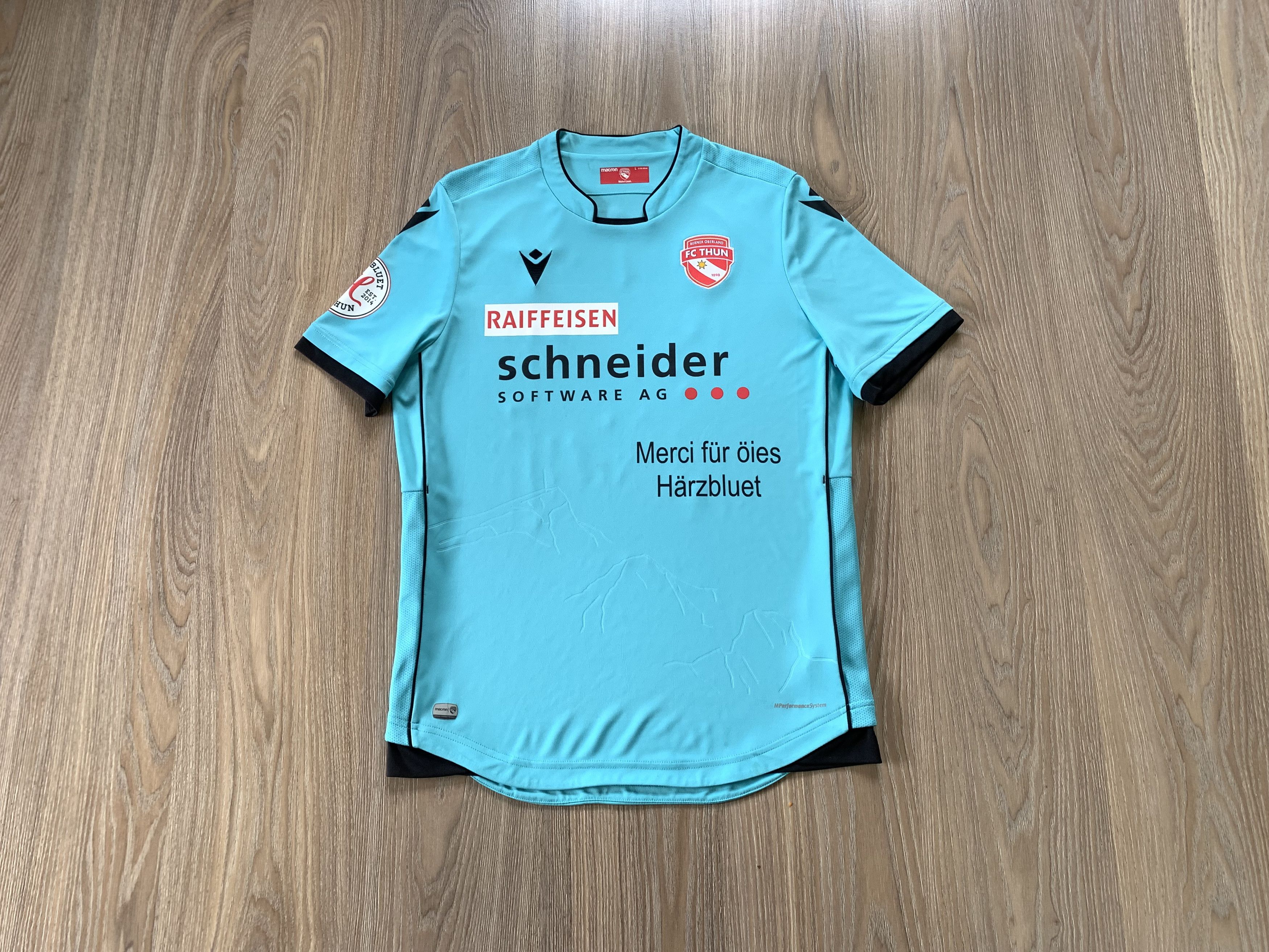 Macron Macron FC Thun Away Shirt #34 Nicola Sutter Signature Size US L / EU 52-54 / 3 - 1 Thumbnail