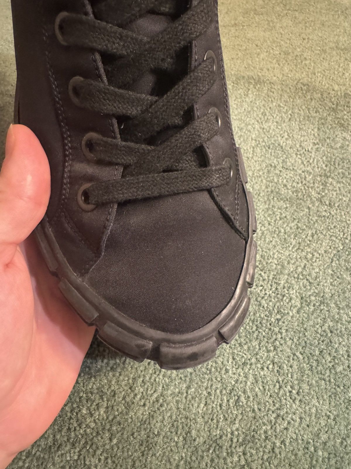 Prada Hi-Top Sneakers w/ Triangle Pouch Size US 7.5 / EU 40-41 - 15 Thumbnail