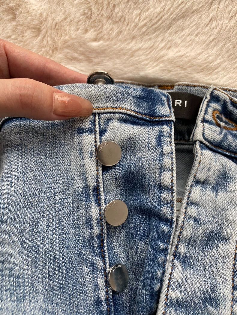 Amiri Amiri Washed Blue Thrasher Big Destruction Denim Jean Size US 38 / EU 54 - 6 Thumbnail