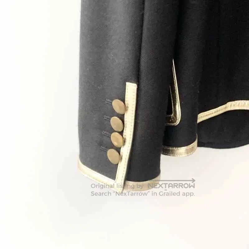 Yves Saint Laurent YSL Classic Black Gold Trim Blazer. Size M / US 6-8 / IT 42-44 - 3 Thumbnail