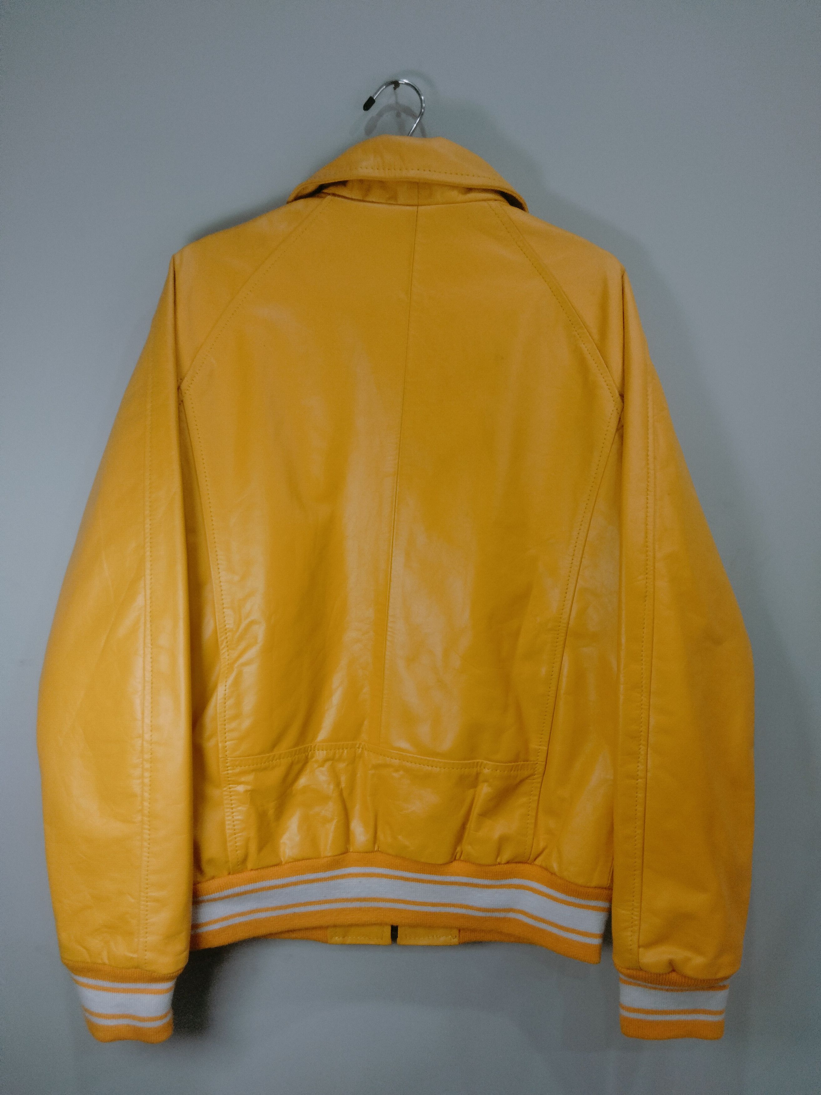 Vintage 🧥 WLETI Premium Yellow Sheep Leather Jacket Size US M / EU 48-50 / 2 - 13 Thumbnail