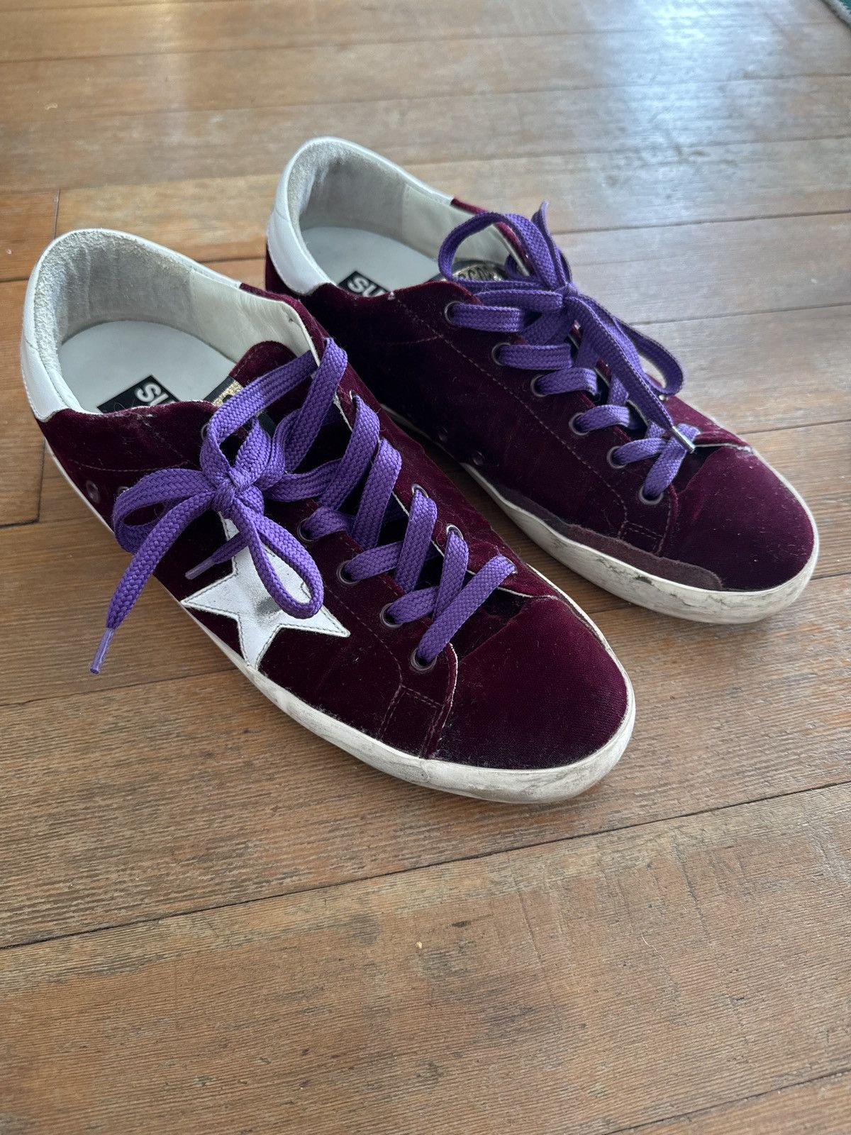 Golden Goose Golden Goose purple velvet sneakers Size US 7 / EU 40 - 3 Thumbnail