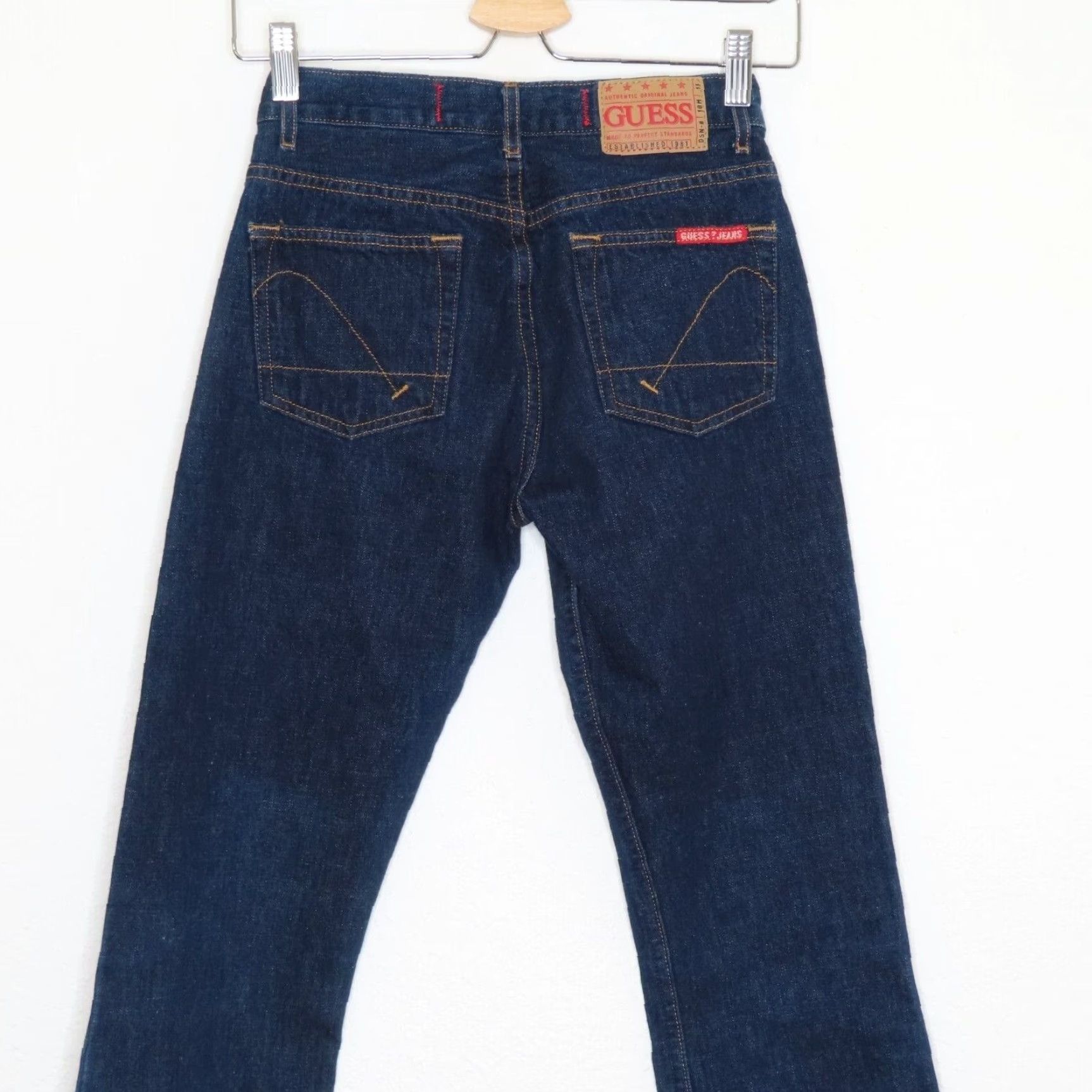 Guess VINTAGE GUESS Jeans Women 26 Reg Dark Wash Denim 5-Pocket Regular 31" Inseam Blue Cotton Size 26" / US 2 / IT 38 - 6 Thumbnail