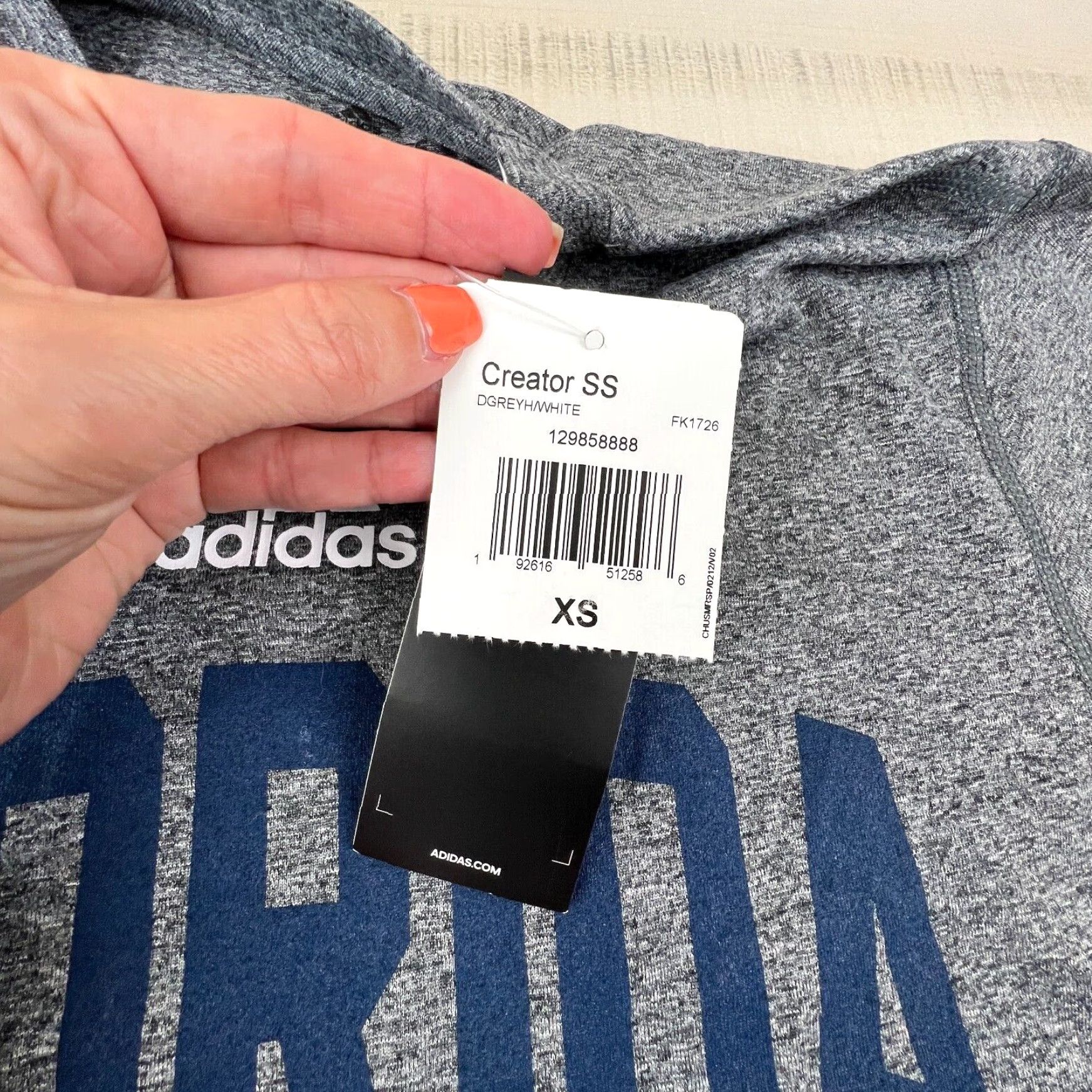 Adidas Adidas Mens Gray Creator Tee Shirt Florida International XS Short Sleeve Knit T-Shirt New Size US XS / EU 42 / 0 - 4 Thumbnail