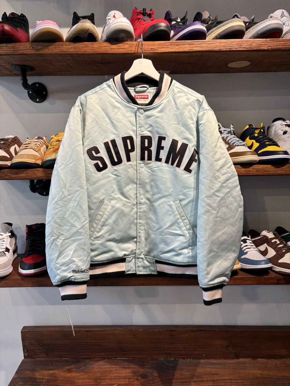 Supreme Mitchell Ness Satin | Grailed