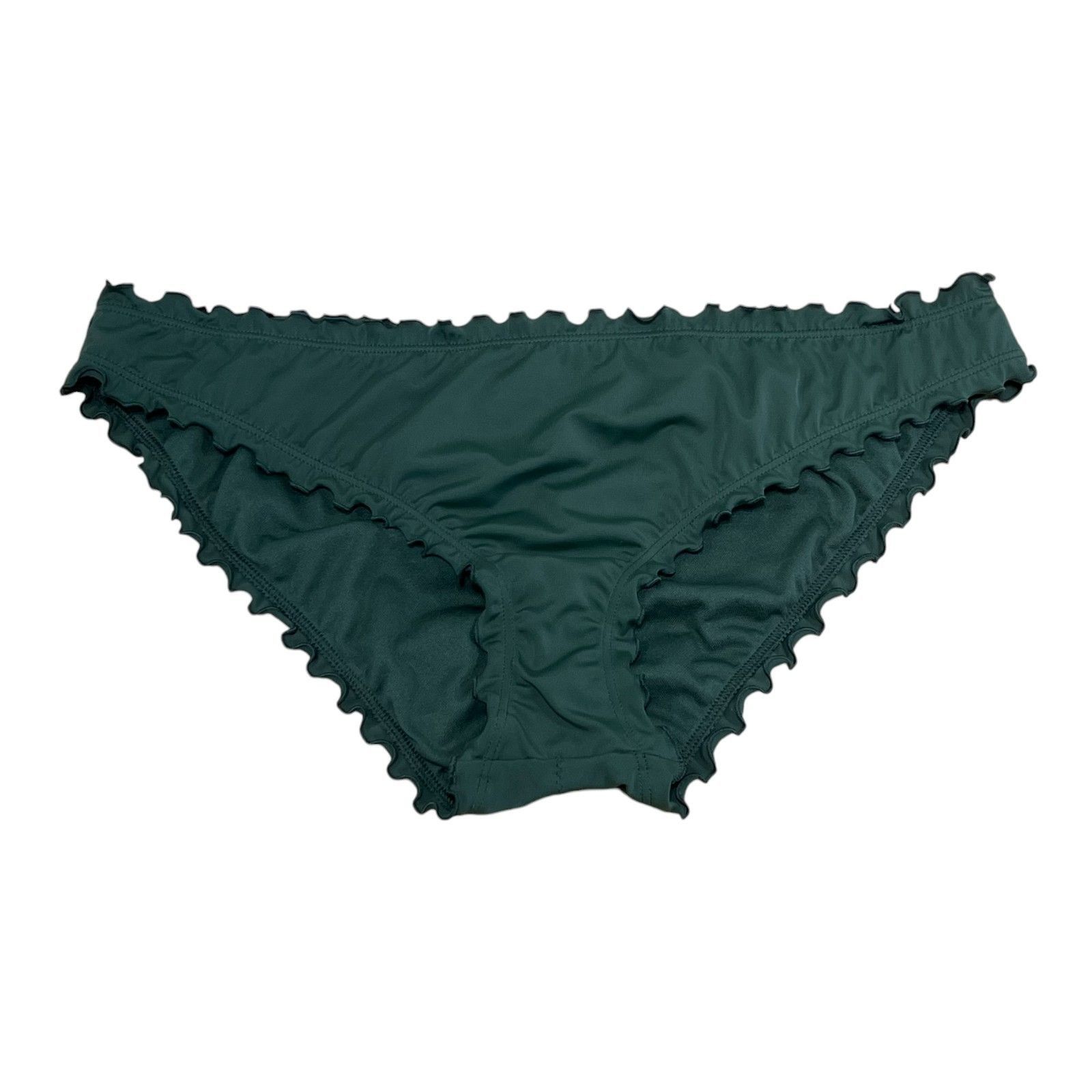 Other Shade & Shore - Women's Ruffle Cheeky Bikini Bottom - Green Size ONE SIZE - 3 Thumbnail