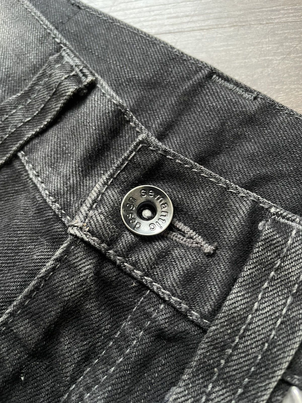 If Six Was Nine Semantic Design Punk Spiked Denim Size US 31 - 8 Thumbnail