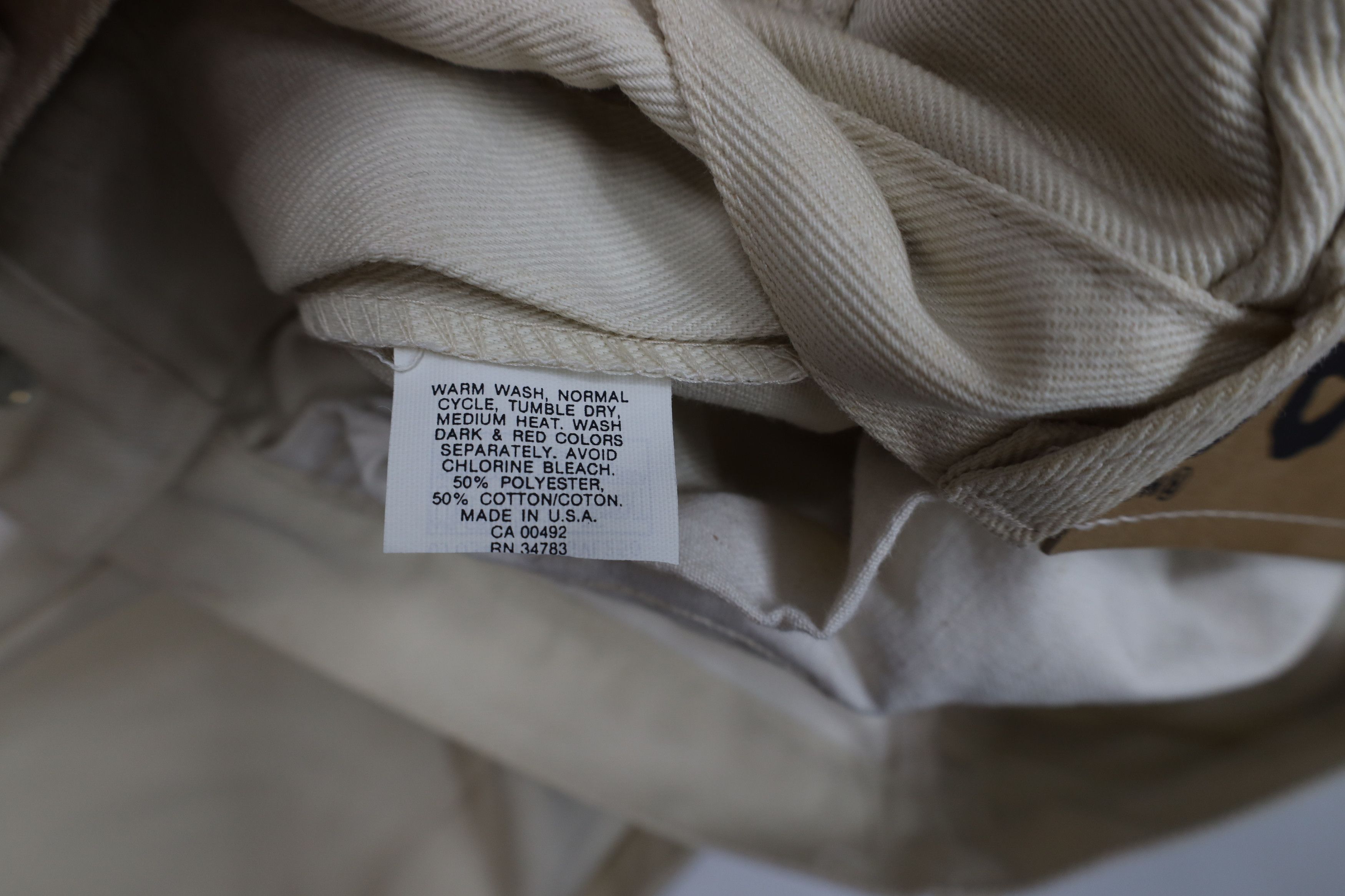Lee × Vintage Vintage 90s Lee Flared Wide Leg Denim Jeans Beige USA Size US 34 / EU 50 - 10 Thumbnail