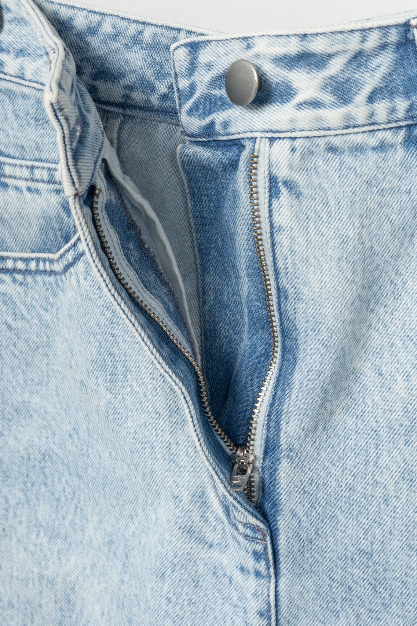 Tibi Tibi Sid Acid Iceberg Blue Wide-Leg Jeans Size 25" / US 0 / IT 36 - 8 Thumbnail
