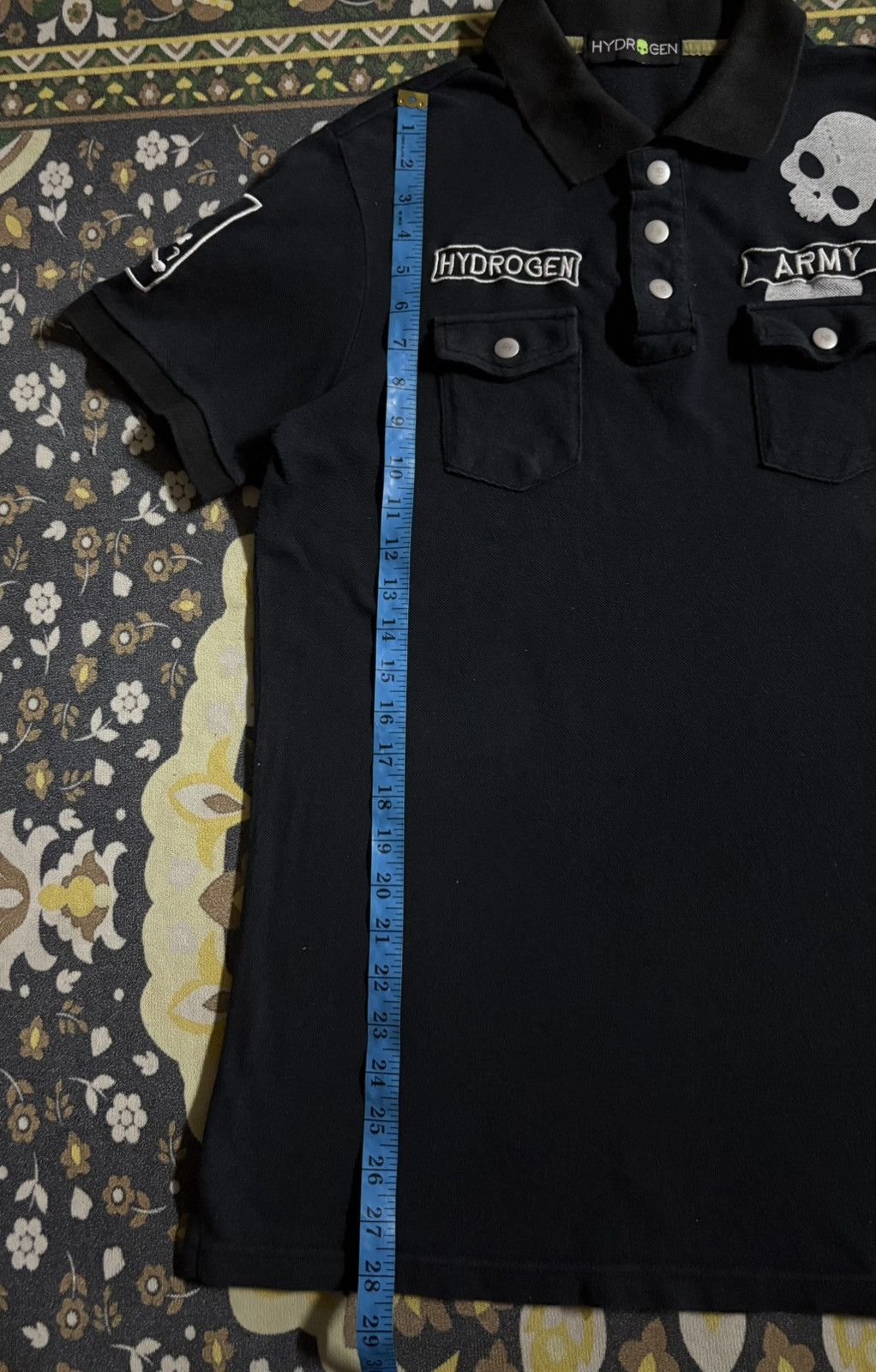 HYDROGEN HYDROGEN ARMY Skull Double Pocket Polo T-Shirt Size US M / EU 48-50 / 2 - 12 Thumbnail