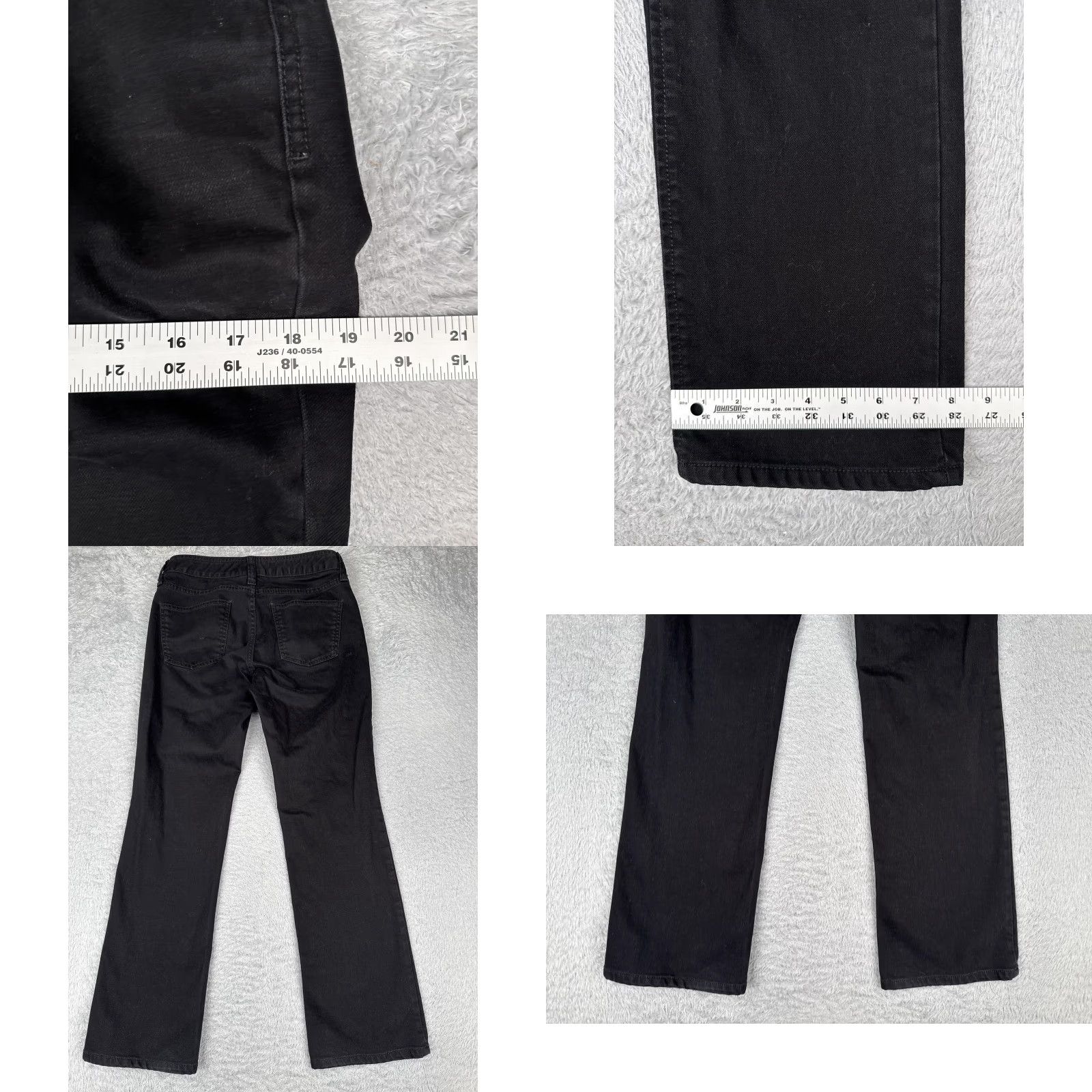 Gap VINTAGE Gap Jeans Womens 5-Pocket Boot Cut Denim Black 29x30 Regular Mid 1969 Gap Size 29" - 9 Thumbnail