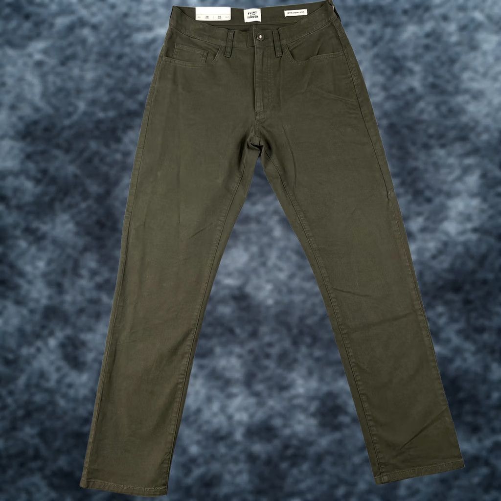 Flint And Tinder VINTAGE? No — Flint And Tinder Chino Pants 28x30 Green Straight Fit Stretch Casual Mens 5-Pocket Size US 28 / EU 44 - 1 Thumbnail
