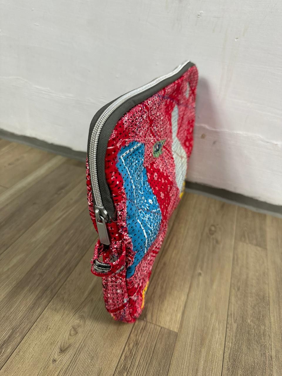 Handmade Custom Made Distressed Paisley Denim Pouch Bag Size ONE SIZE - 4 Thumbnail