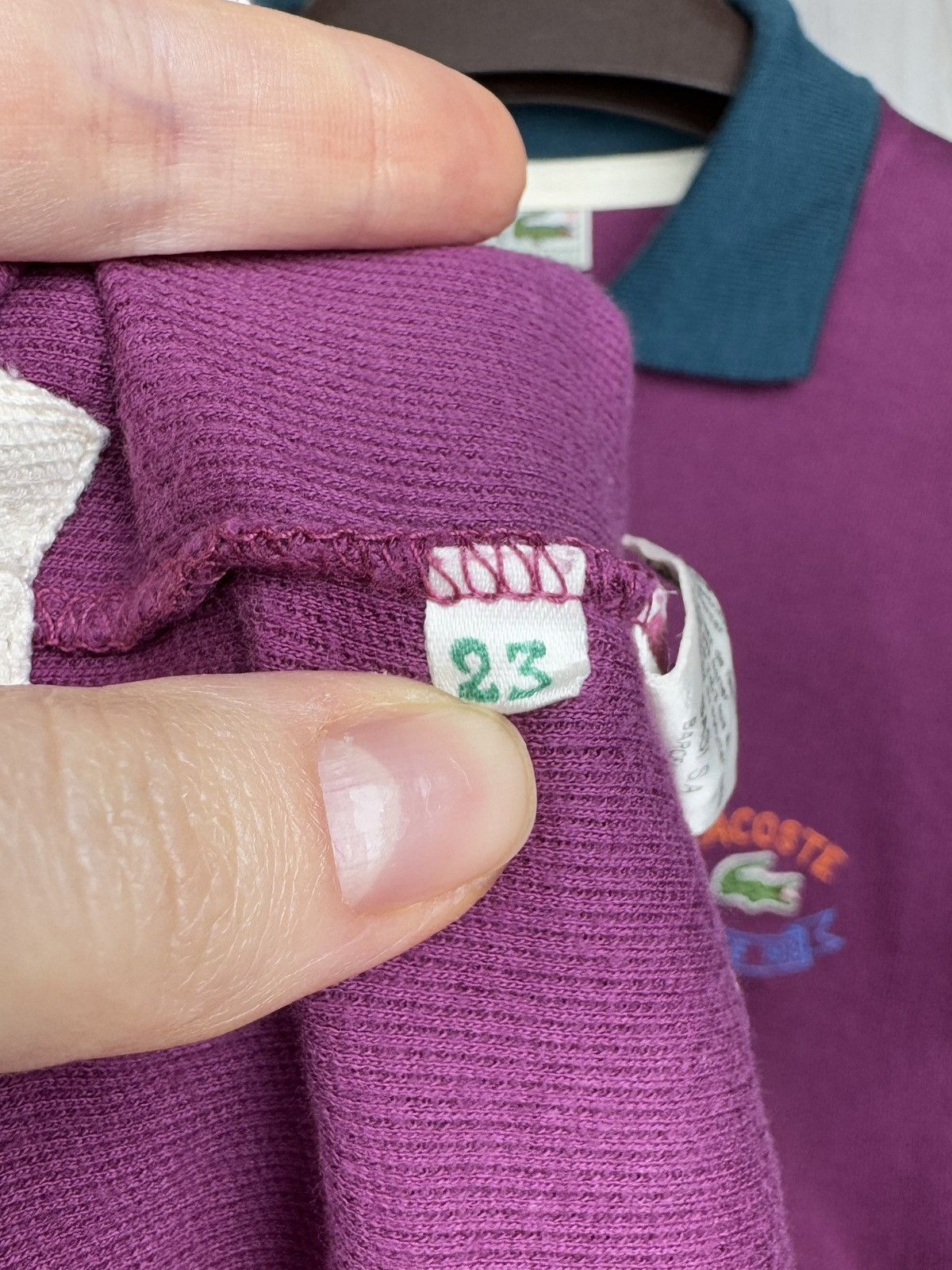 Lacoste Chemise Lacoste 1933 vintage 90s purple green rugby polo Size US XL / EU 56 / 4 - 11 Thumbnail