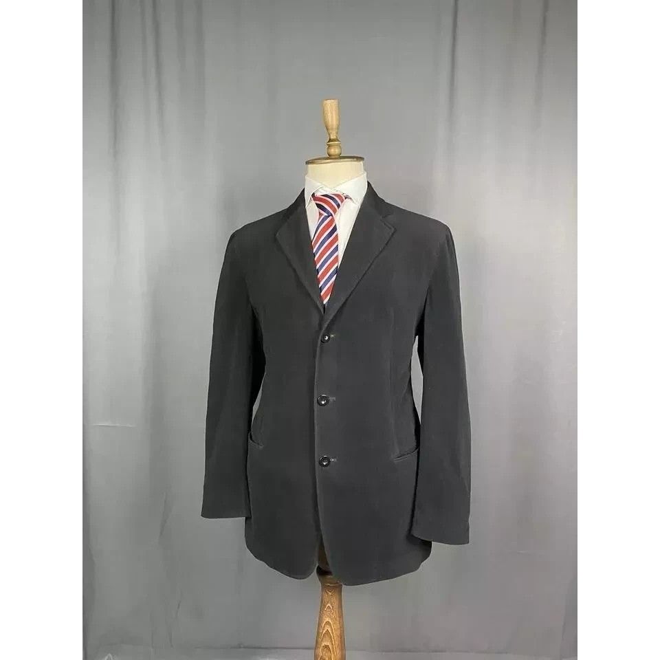 Armani Collezioni Armani Collezioni Men's Black Over Coat Size 54 R Size US L / EU 52-54 / 3 - 4 Thumbnail
