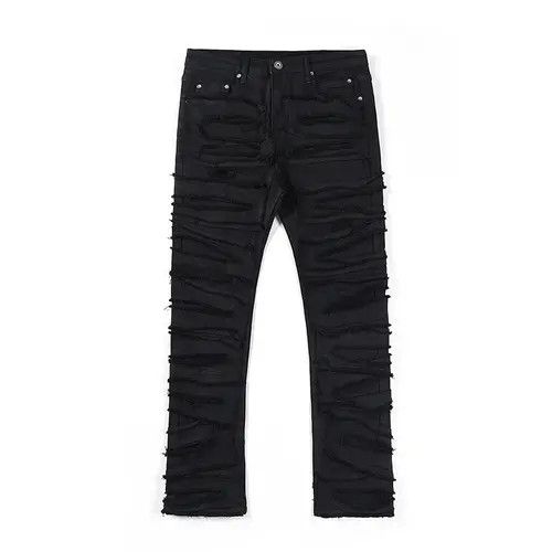 Designer × Japanese Brand Opium Black Hole Ripped Jeans Size US 30 / EU 46 - 1 Thumbnail