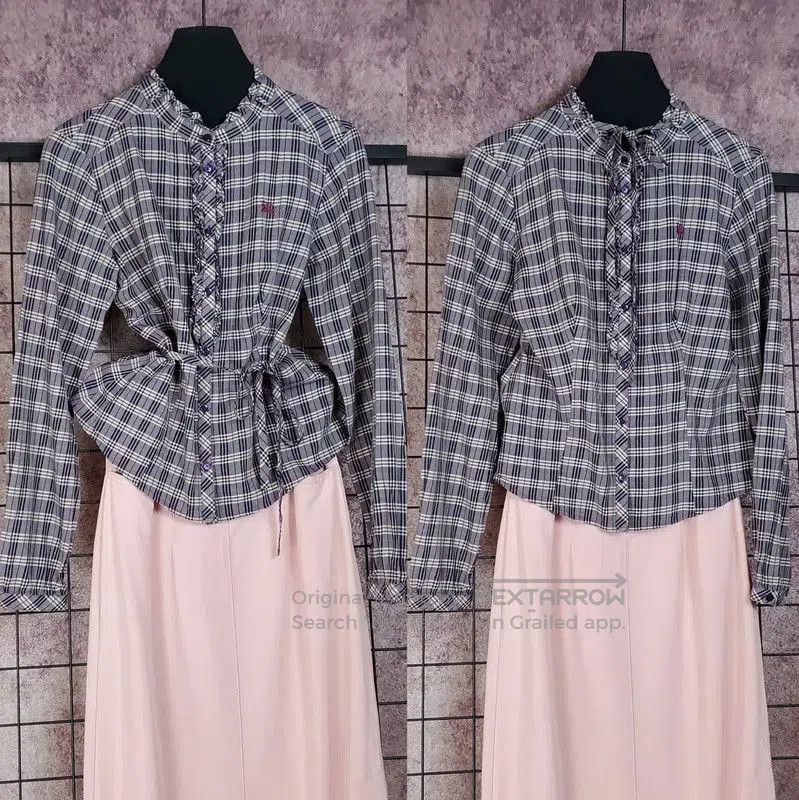 Burberry Burberry Purple Cotton Blend Embroidered Logo Shirt. Size S / US 4 / IT 40 - 1 Thumbnail