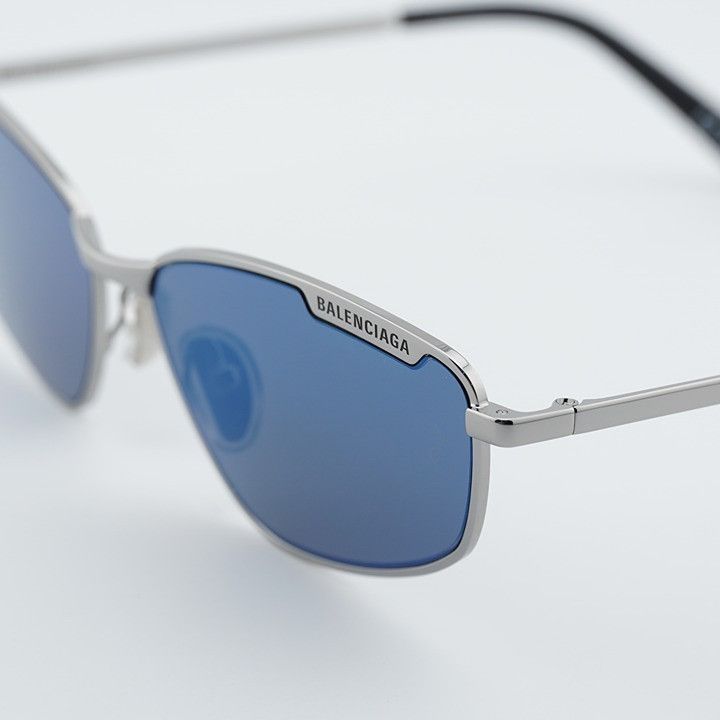 Balenciaga Balenciaga BB0277S 003 Unisex Sunglasses Ruthenium Rectangle Size ONE SIZE - 3 Thumbnail