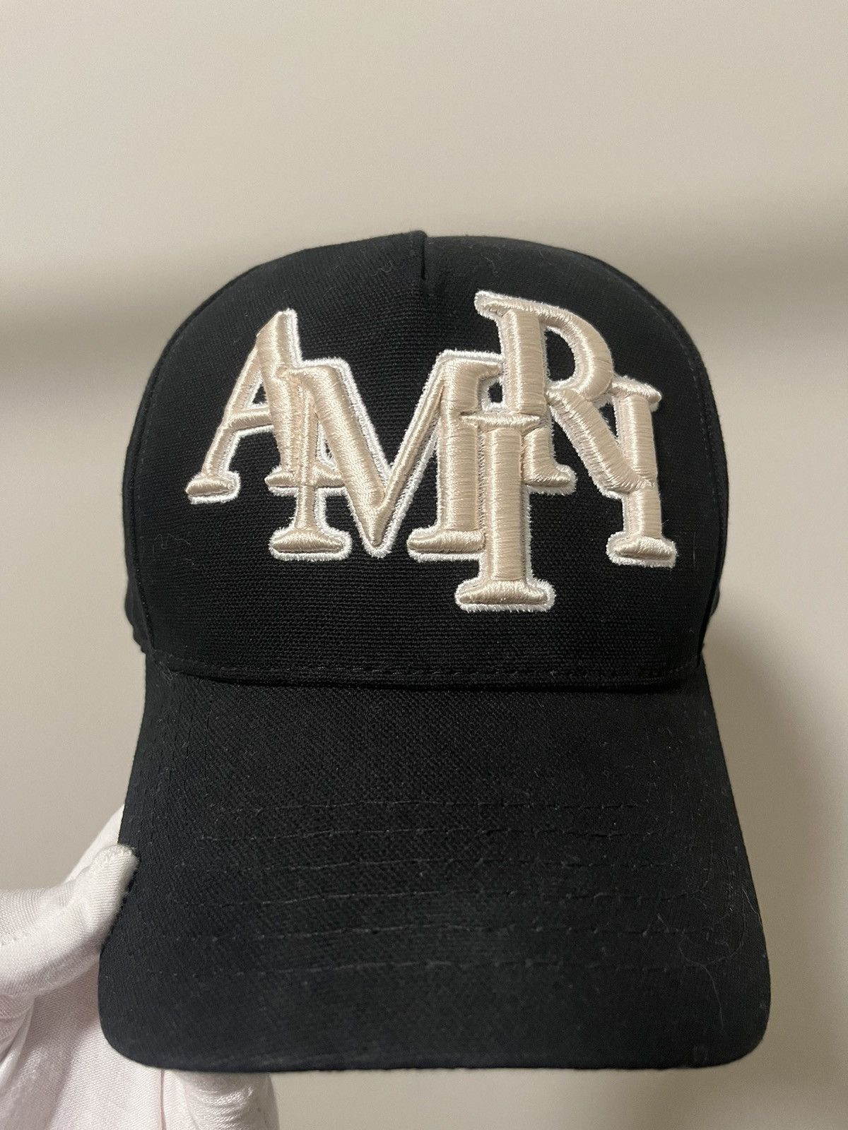 Amiri Black Staggered 'AMIRI' Canvas Cap Size ONE SIZE - 2 Thumbnail