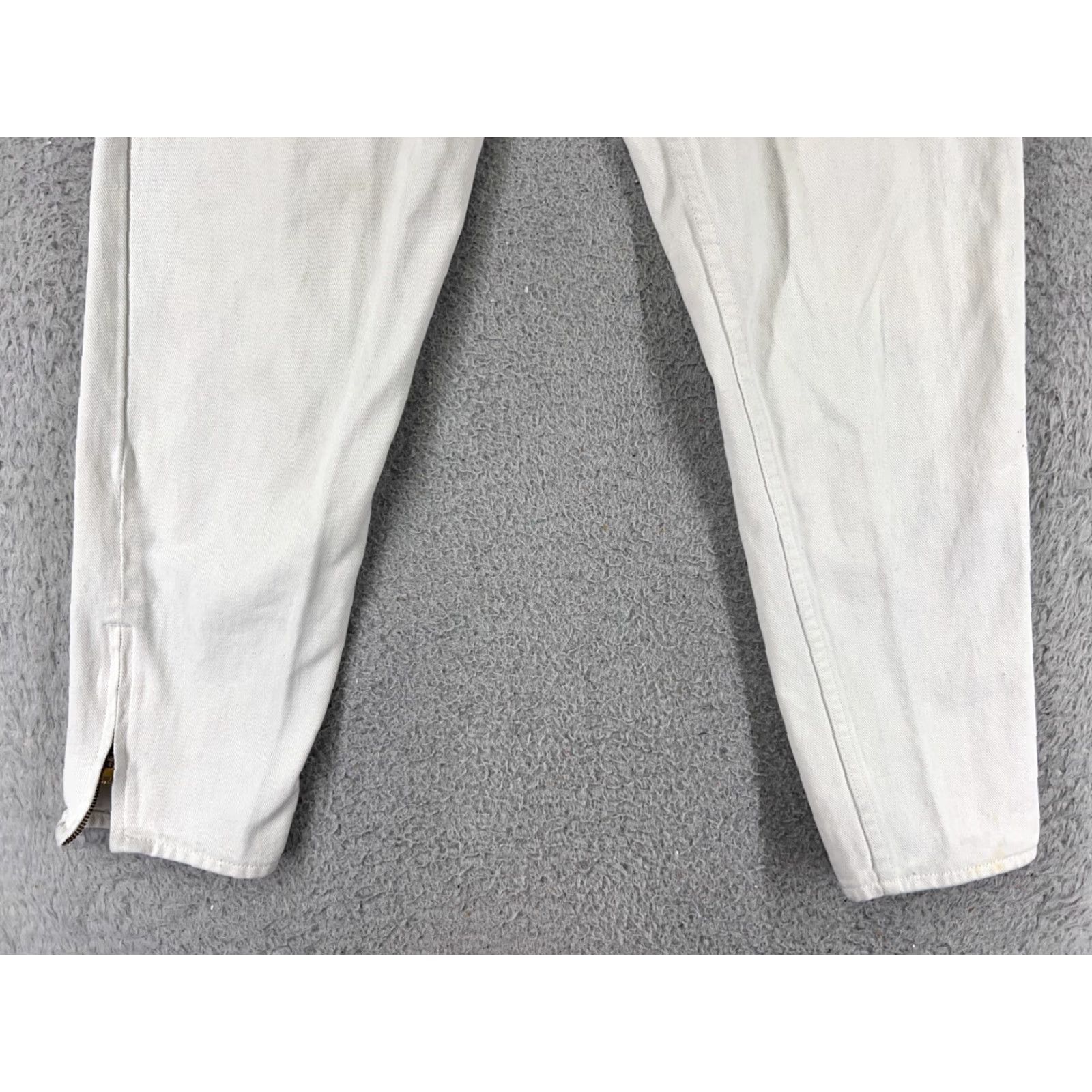 Gap VINTAGE Gap Jeans Womens 90s White Denim Zip Ankle 23x27 Tapered Slim 5-Pocket cln? Size 40" / US 18 - 2 Thumbnail