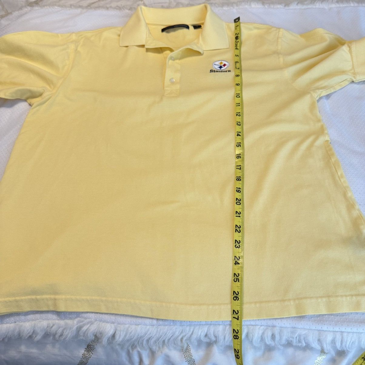 Greg Norman Greg Norman Pittsburgh Steelers Polo Shirt Yellow MLarge Size US L / EU 52-54 / 3 - 7 Thumbnail