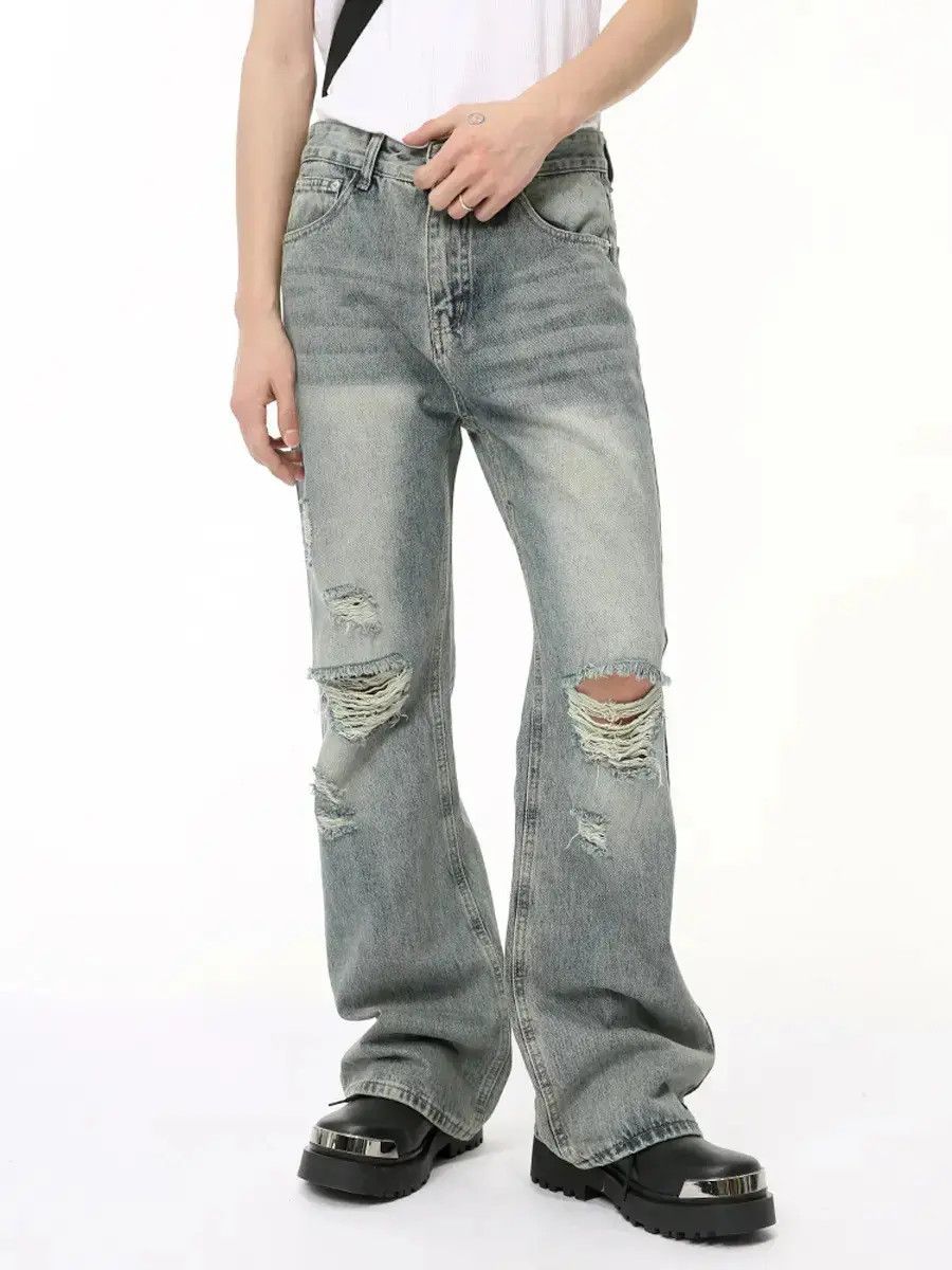Japanese Brand Retro loose high street slightly flared jeans Size US 32 / EU 48 - 1 Thumbnail
