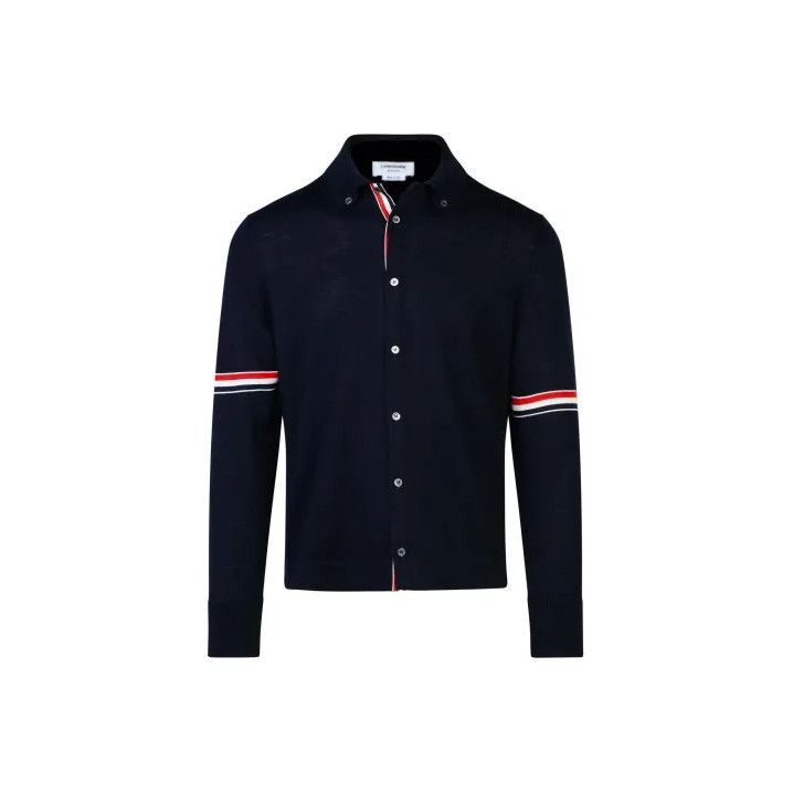 Thom Browne Thom Browne Navy Striped Long Sleeve Knitwear Size US M / EU 48-50 / 2 - 1 Thumbnail