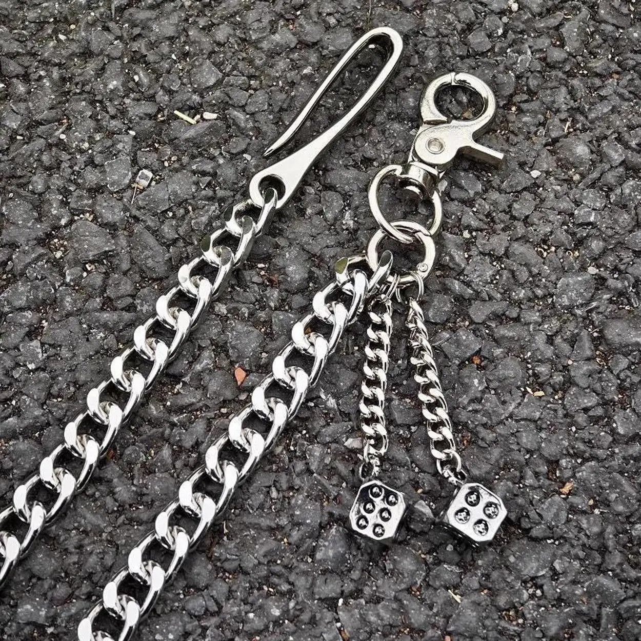 Jewelry Dice Cross Wallet Chain,Y2K Jeans Chain Size ONE SIZE - 2 Thumbnail