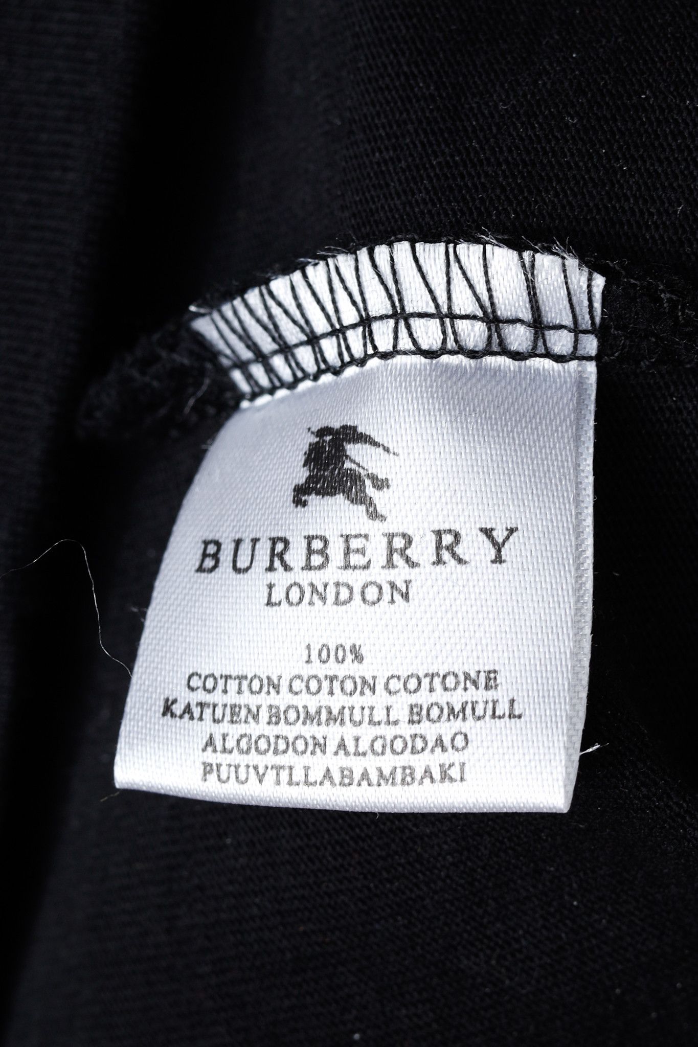 Burberry Burberry Equestrian Knight Check Logo Black Tee Size L / US 10 / IT 46 - 7 Thumbnail