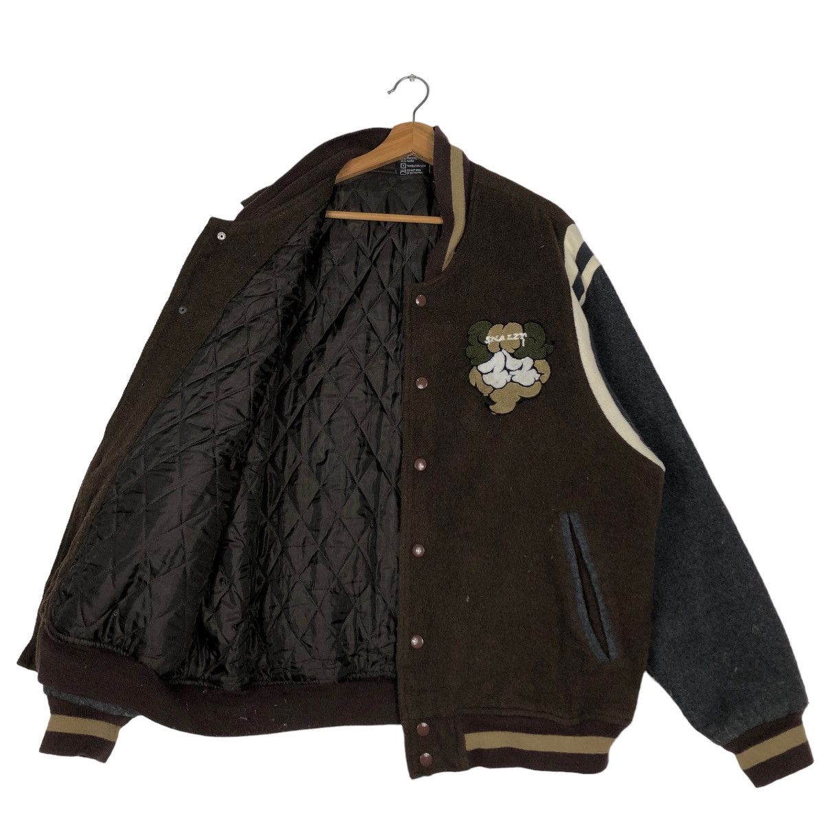 Japanese Brand 🔥 Vintage Varsity Bomber Jacket Snezzy Japan Big Logo Size US XL / EU 56 / 4 - 9 Thumbnail