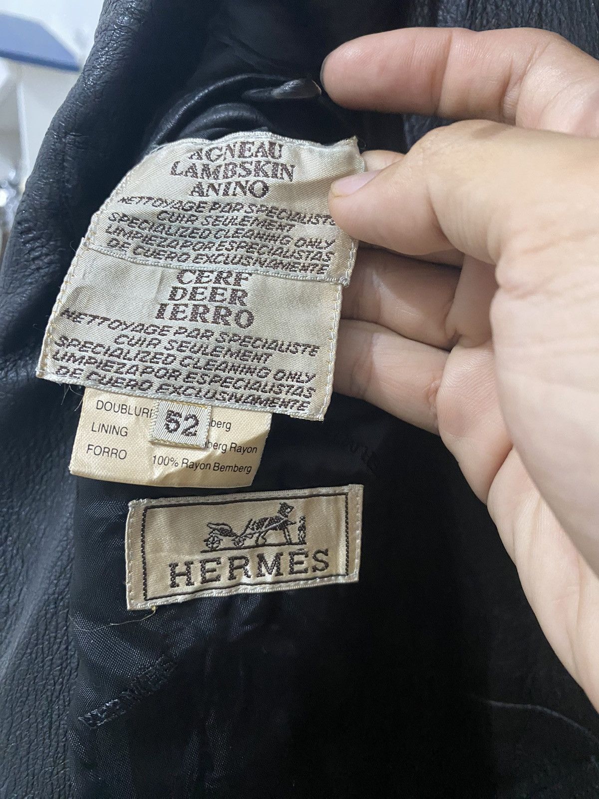 Hermes Offer Hermes Bomber Jacket Leather Lambskin Size US L / EU 52-54 / 3 - 12 Thumbnail