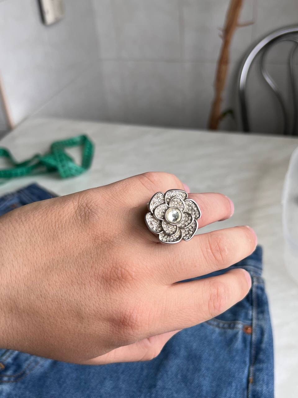 Japanese Brand × Vintage Vintage Flower Ring 🌸 Japanese style futuristic Steel Watch Size ONE SIZE - 4 Thumbnail