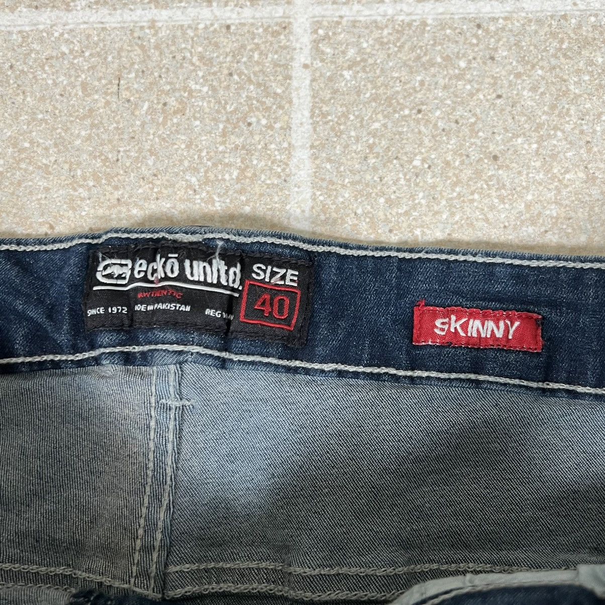 Ecko Unltd. Vintage Ecko Unltd Cargo Jeans Mens 40x32 Utility Pant Y2K Size US 40 / EU 56 - 4 Thumbnail