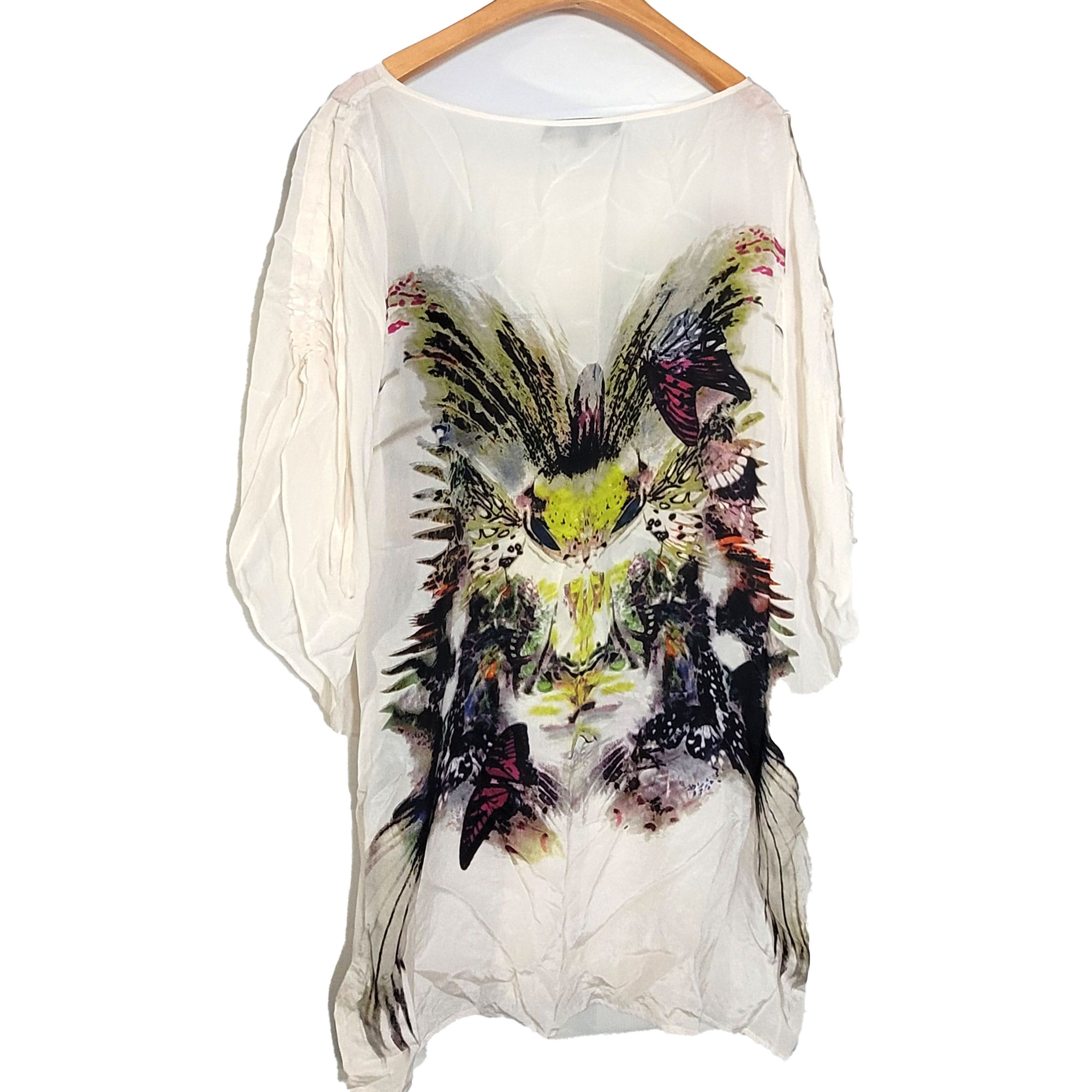 Other Women's 100% Silk Size S Short Sleeve Top Shirt SCB592 Size S / US 4 / IT 40 - 3 Thumbnail