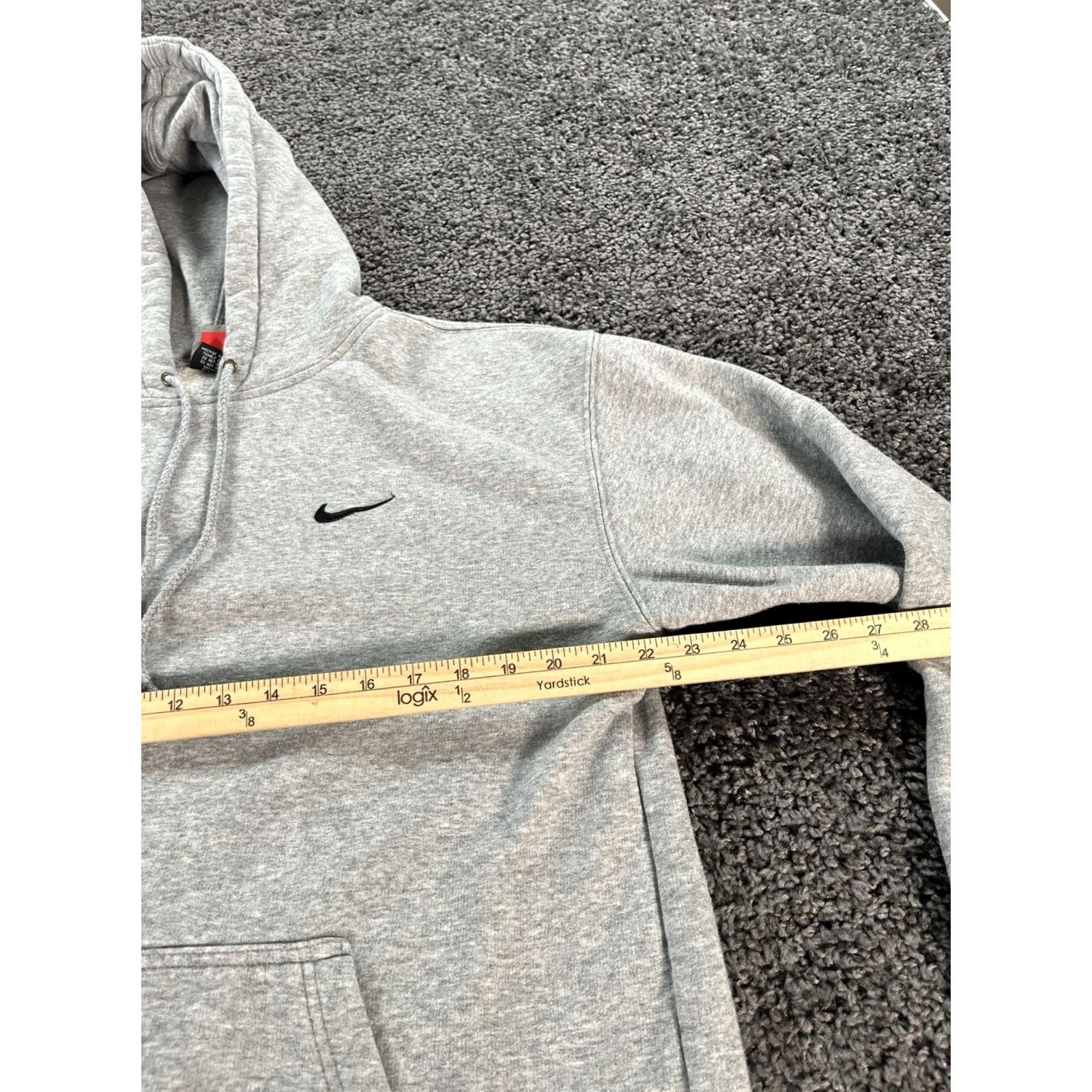 Nike VINTAGE 90s Nike Hoodie Pullover Mens M Gray Check Fleece Swoosh Size US M / EU 48-50 / 2 - 3 Thumbnail